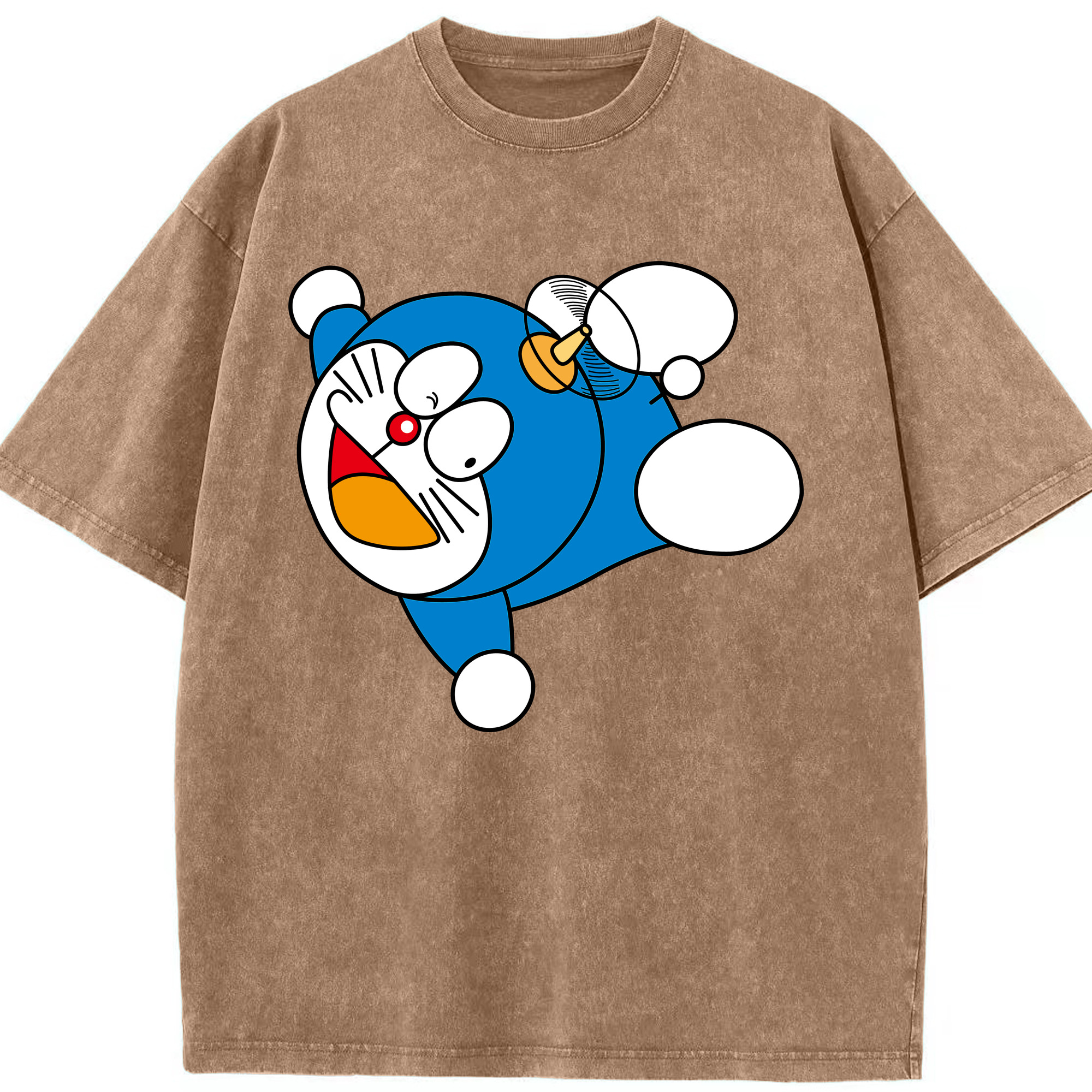 （画像用） ドラえもん Doraemon 綿100% ヴィンテージ風 半袖Tシャツ（フロントプリント）