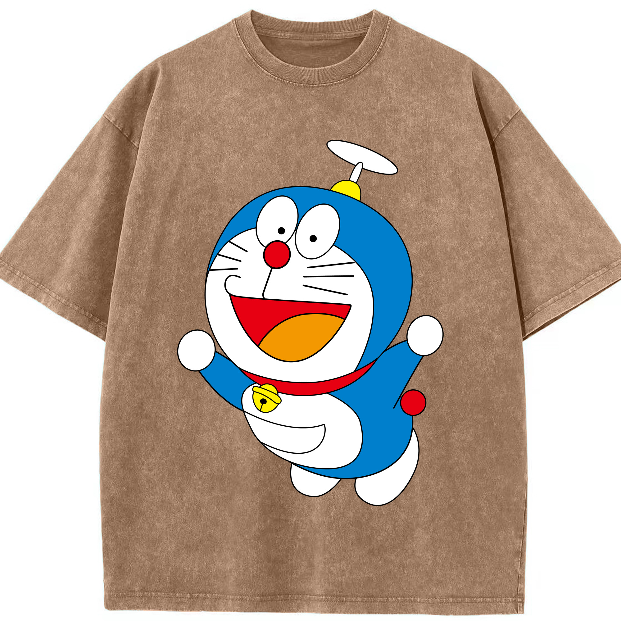 （画像用） ドラえもん Doraemon 綿100% ヴィンテージ風 半袖Tシャツ（フロントプリント）