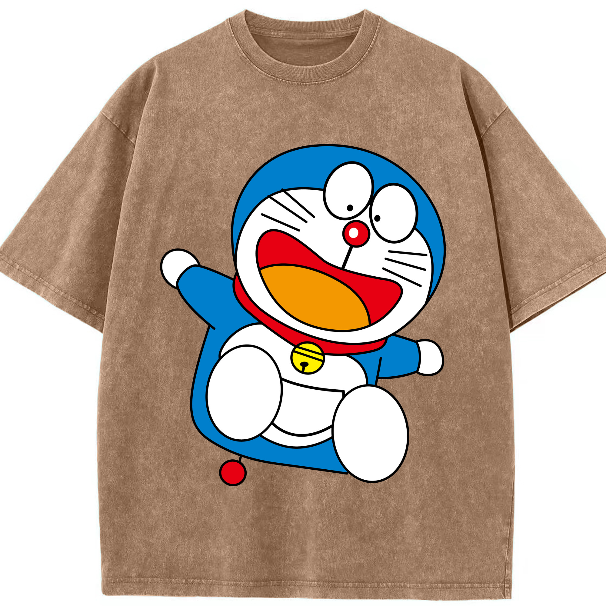 （画像用） ドラえもん Doraemon 綿100% ヴィンテージ風 半袖Tシャツ（フロントプリント）