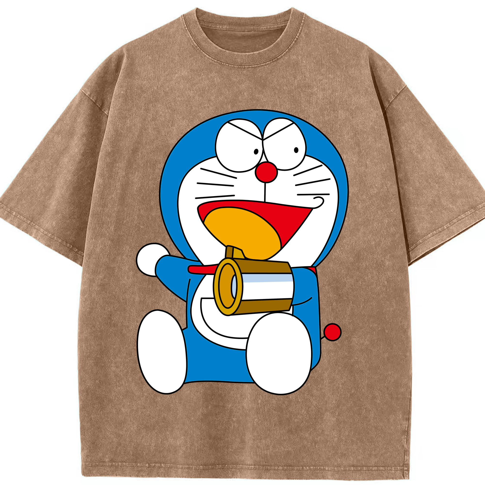 （画像用） ドラえもん Doraemon 綿100% ヴィンテージ風 半袖Tシャツ（フロントプリント）