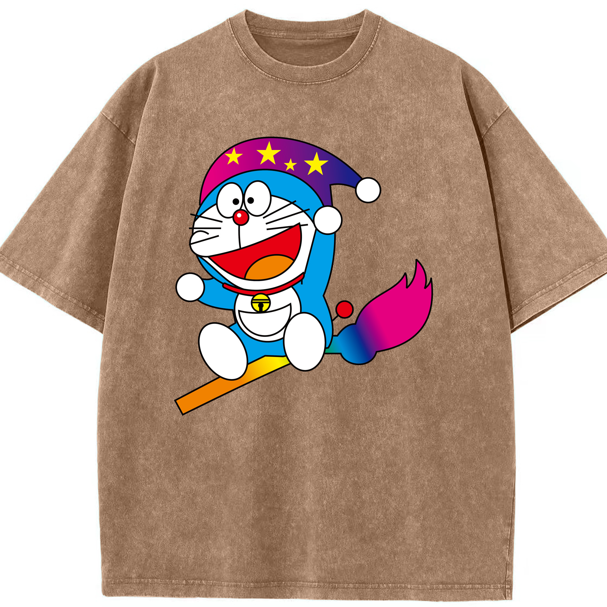 （画像用） ドラえもん Doraemon 綿100% ヴィンテージ風 半袖Tシャツ（フロントプリント）