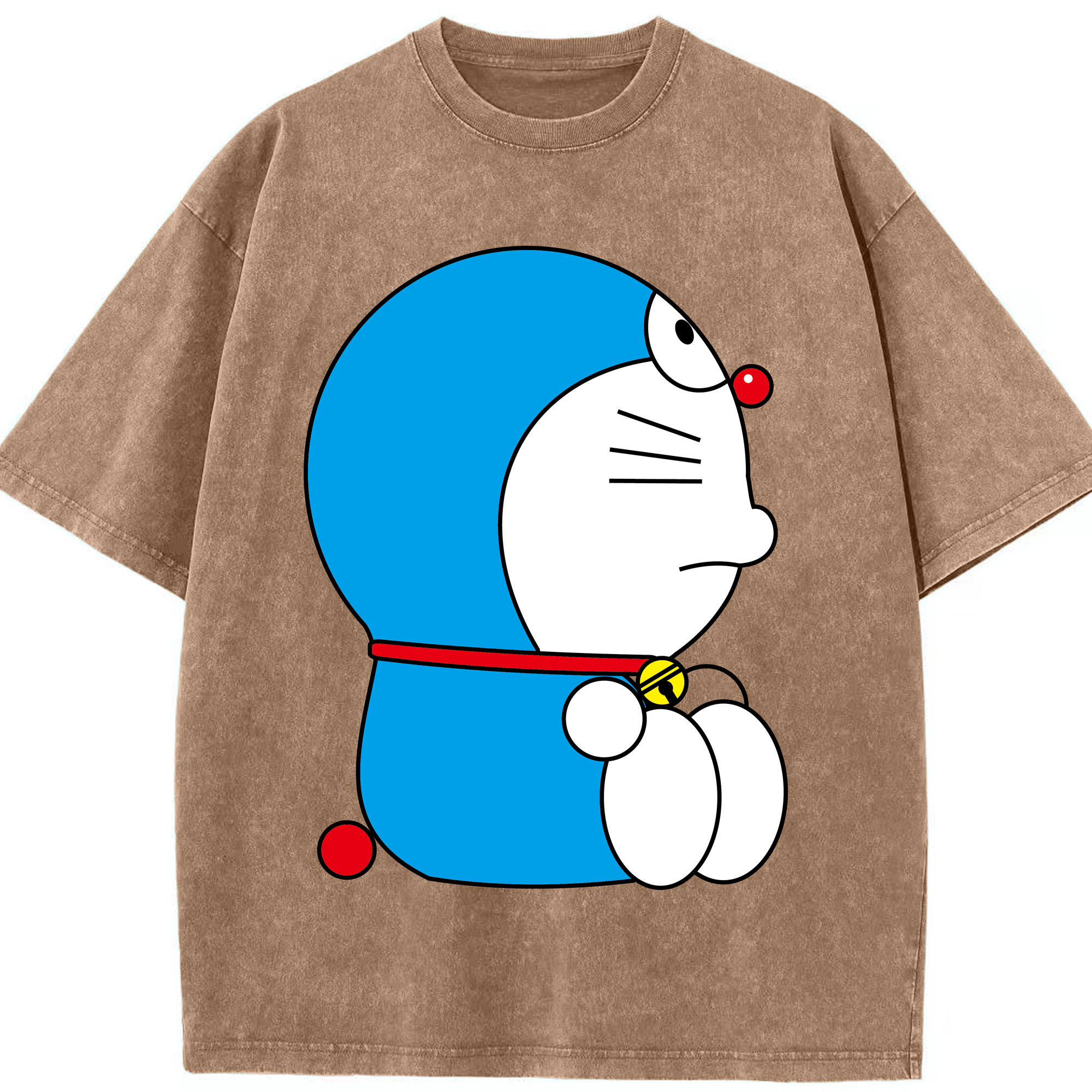 （画像用） ドラえもん Doraemon 綿100% ヴィンテージ風 半袖Tシャツ（フロントプリント）