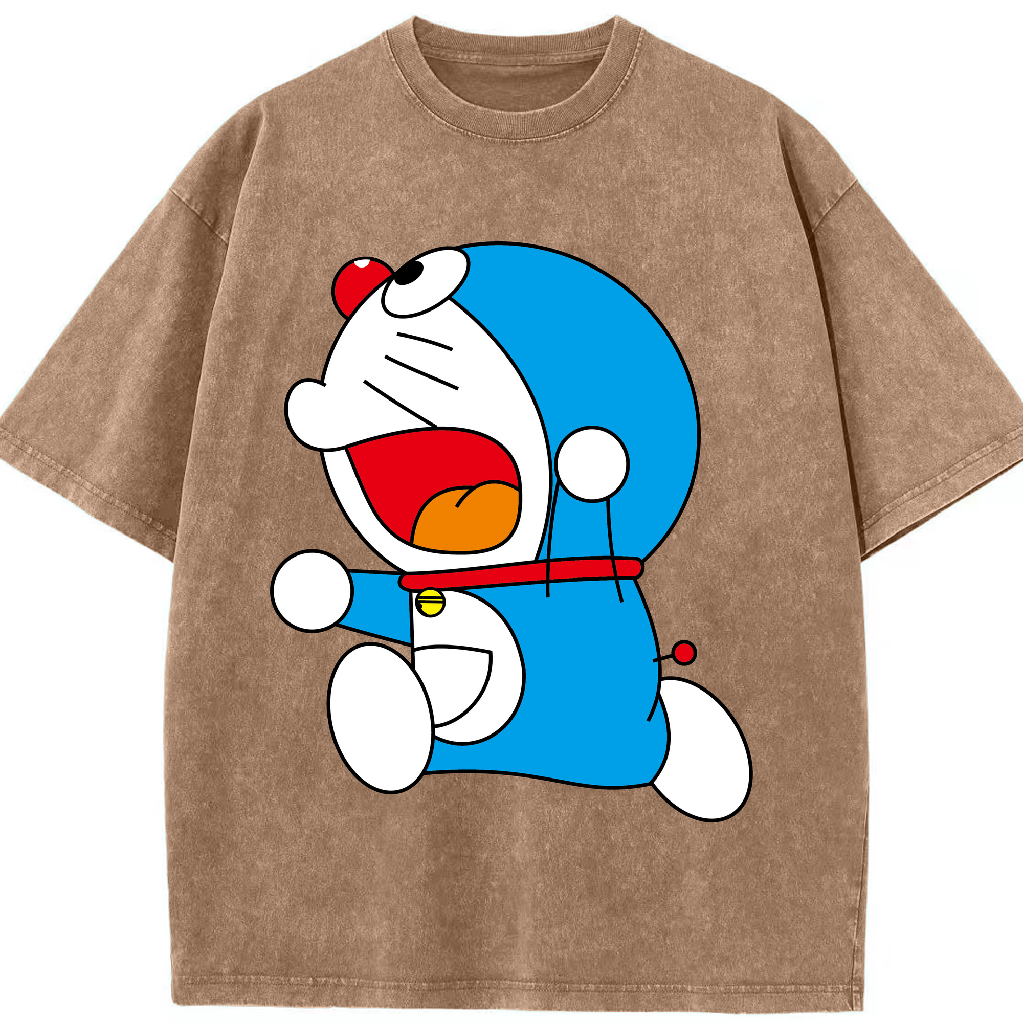 （画像用） ドラえもん Doraemon 綿100% ヴィンテージ風 半袖Tシャツ（フロントプリント）