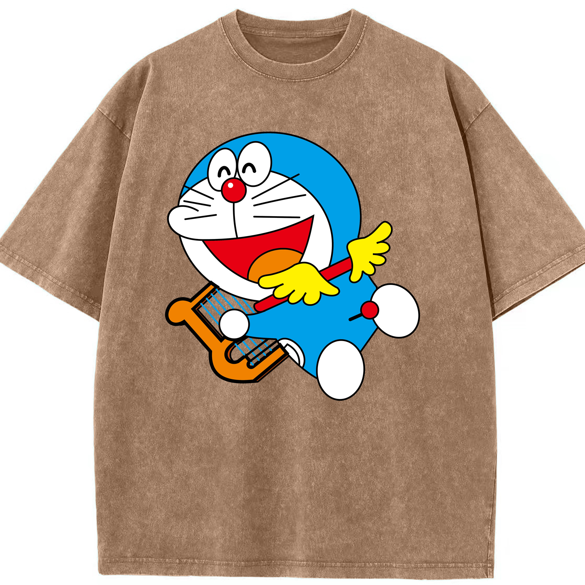（画像用） ドラえもん Doraemon 綿100% ヴィンテージ風 半袖Tシャツ（フロントプリント）