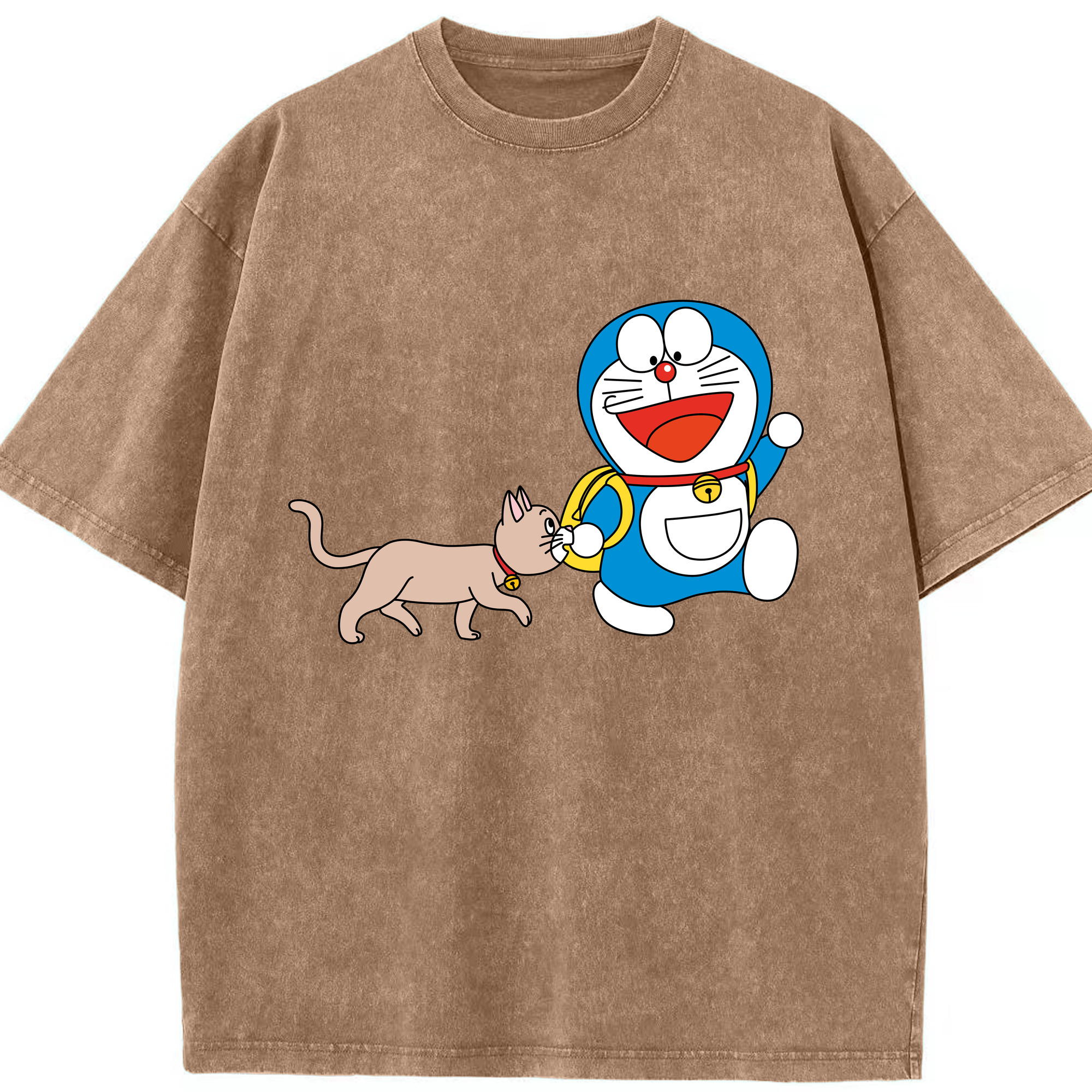 （画像用） ドラえもん Doraemon 綿100% ヴィンテージ風 半袖Tシャツ（フロントプリント）