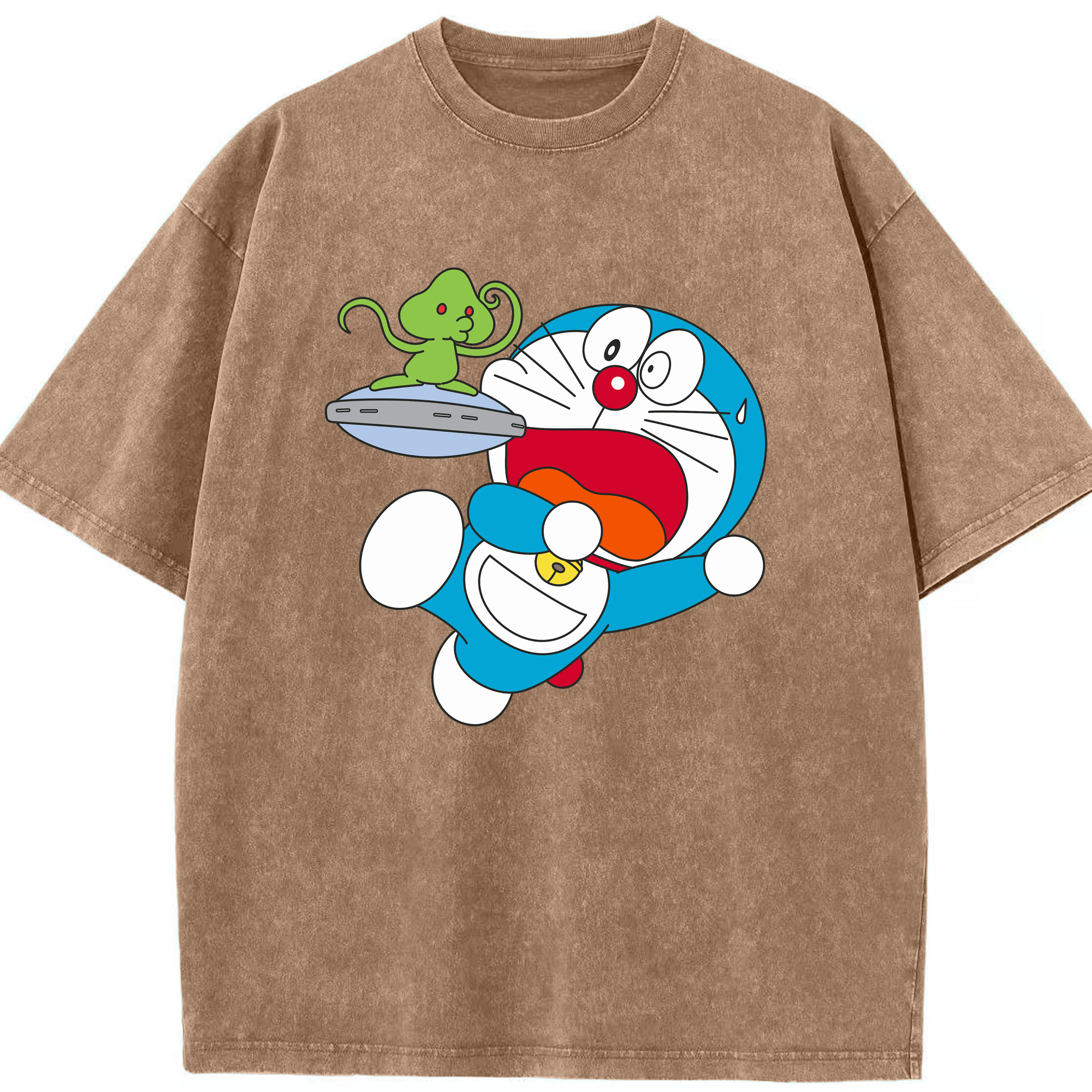 （画像用） ドラえもん Doraemon 綿100% ヴィンテージ風 半袖Tシャツ（フロントプリント）