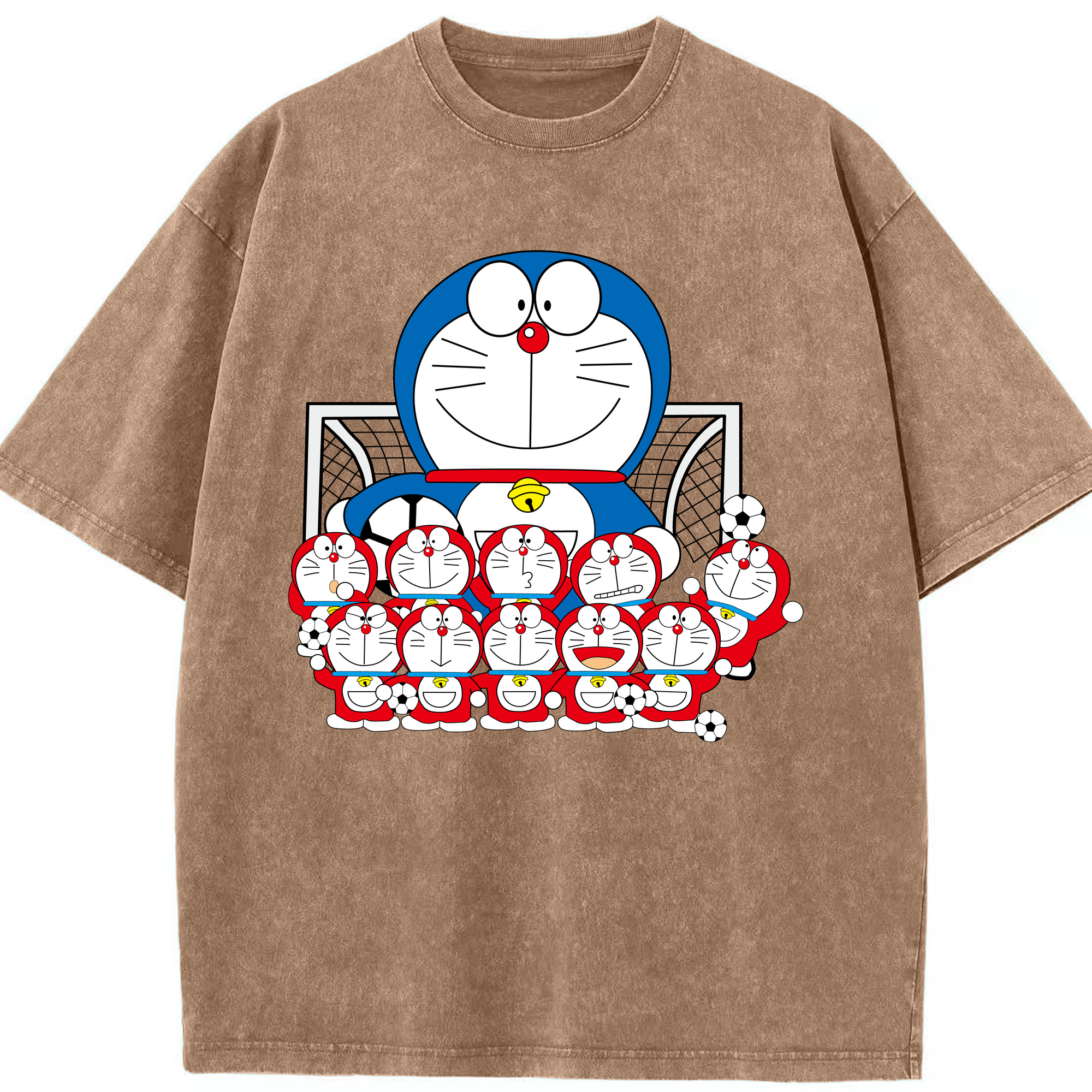（画像用） ドラえもん Doraemon 綿100% ヴィンテージ風 半袖Tシャツ（フロントプリント）