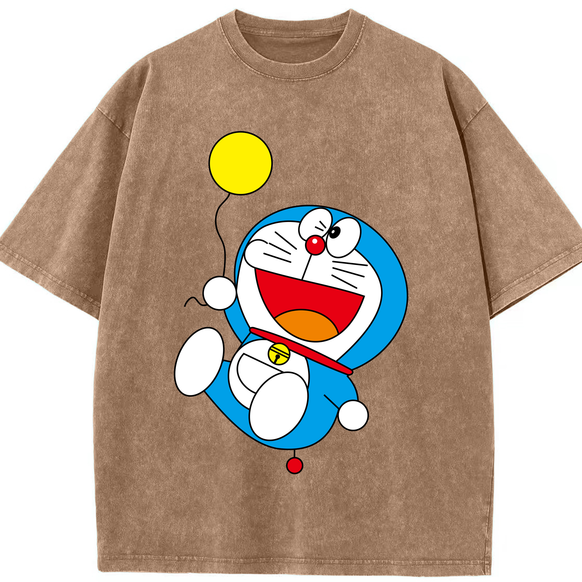 （画像用） ドラえもん Doraemon 綿100% ヴィンテージ風 半袖Tシャツ（フロントプリント）