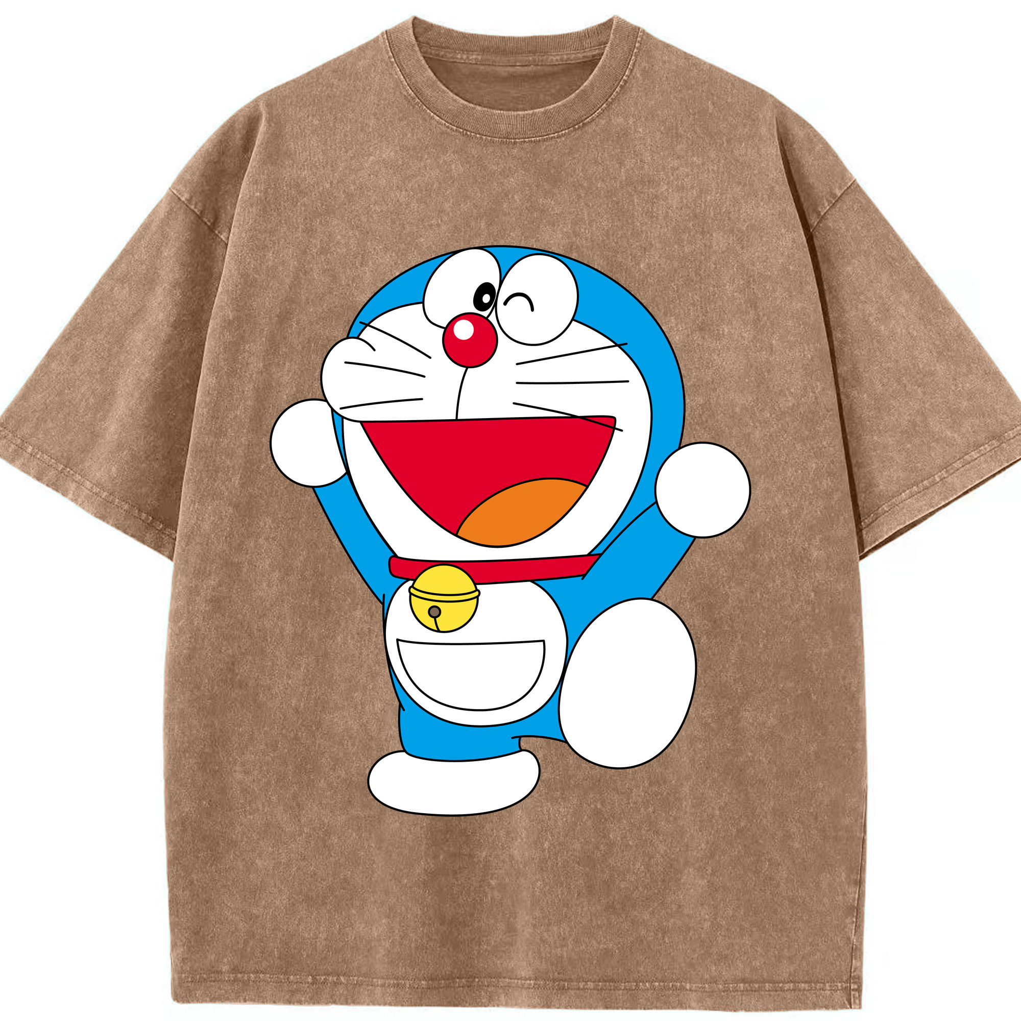 （画像用） ドラえもん Doraemon 綿100% ヴィンテージ風 半袖Tシャツ（フロントプリント）