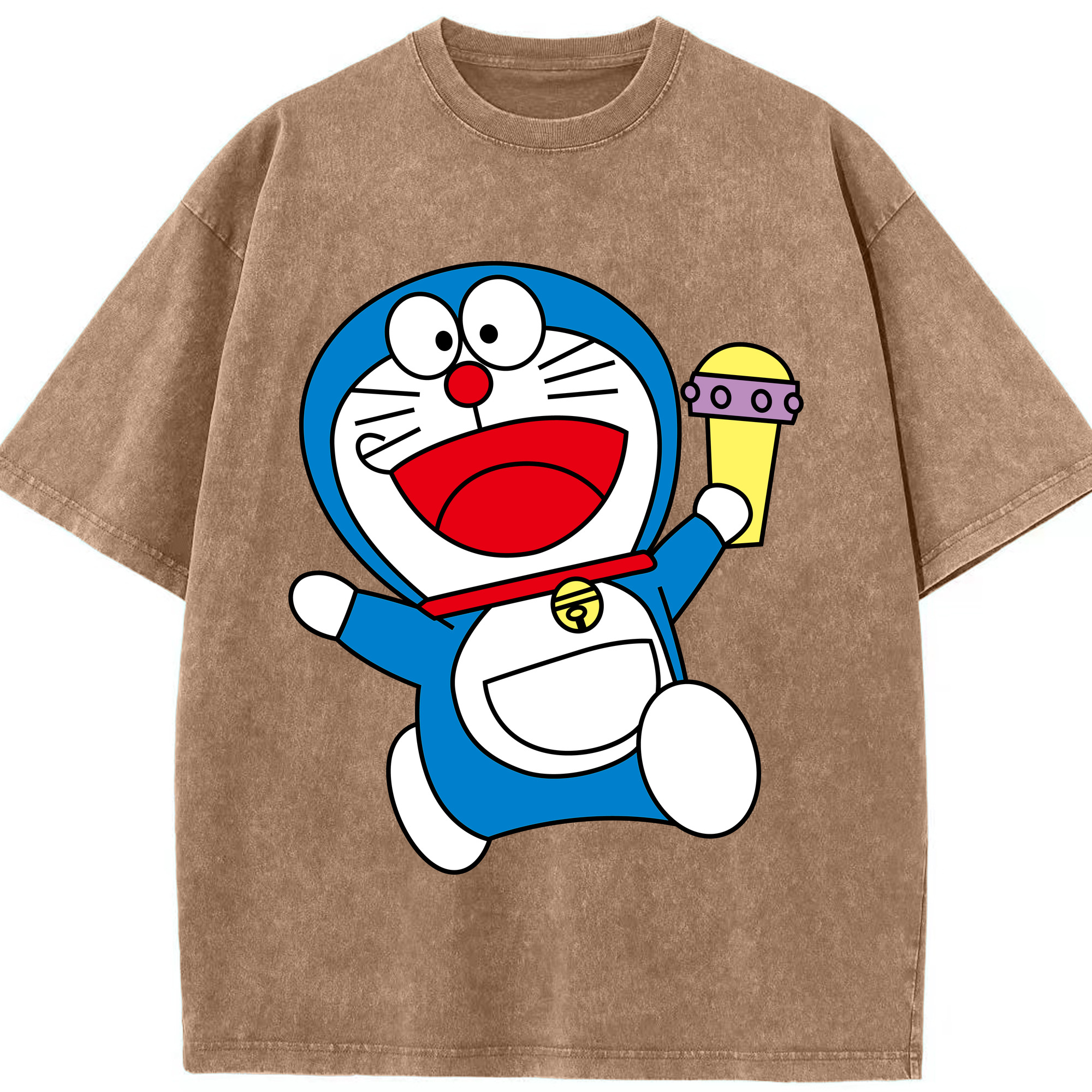 （画像用） ドラえもん Doraemon 綿100% ヴィンテージ風 半袖Tシャツ（フロントプリント）