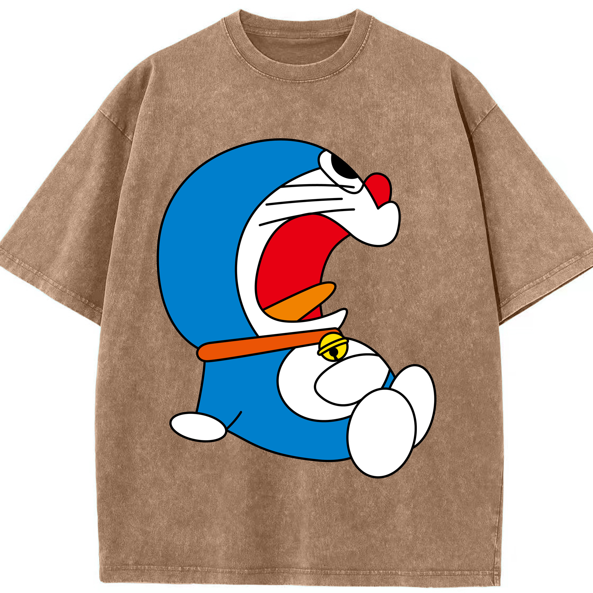 （画像用） ドラえもん Doraemon 綿100% ヴィンテージ風 半袖Tシャツ（フロントプリント）