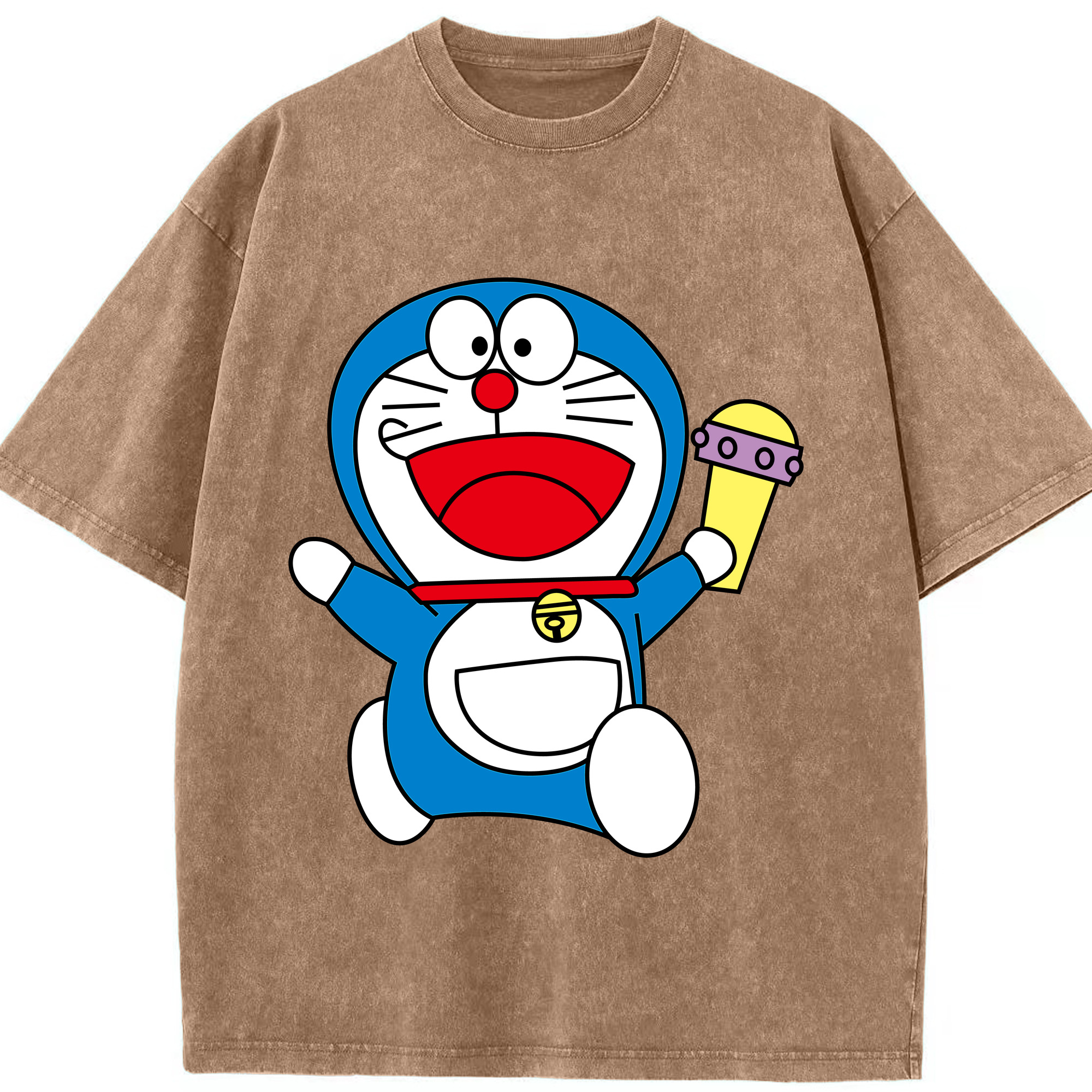 （画像用） ドラえもん Doraemon 綿100% ヴィンテージ風 半袖Tシャツ（フロントプリント）
