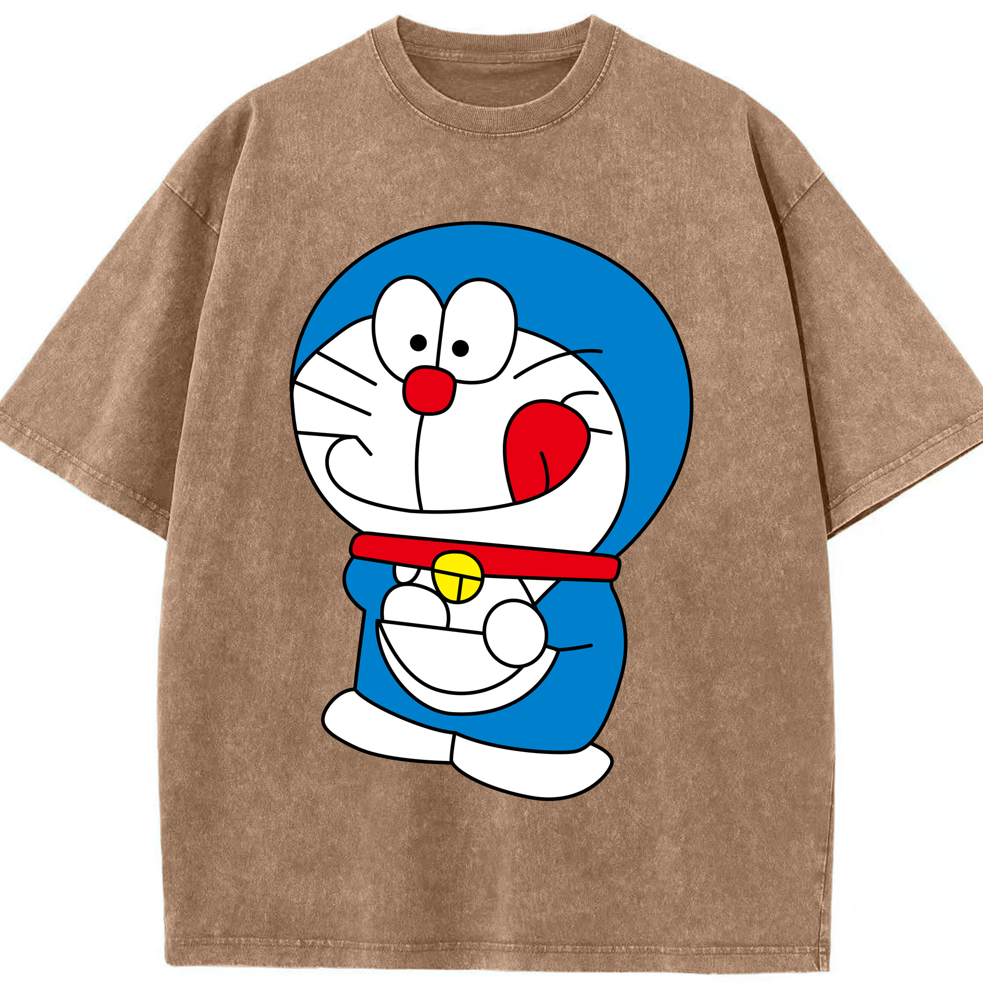 （画像用） ドラえもん Doraemon 綿100% ヴィンテージ風 半袖Tシャツ（フロントプリント）