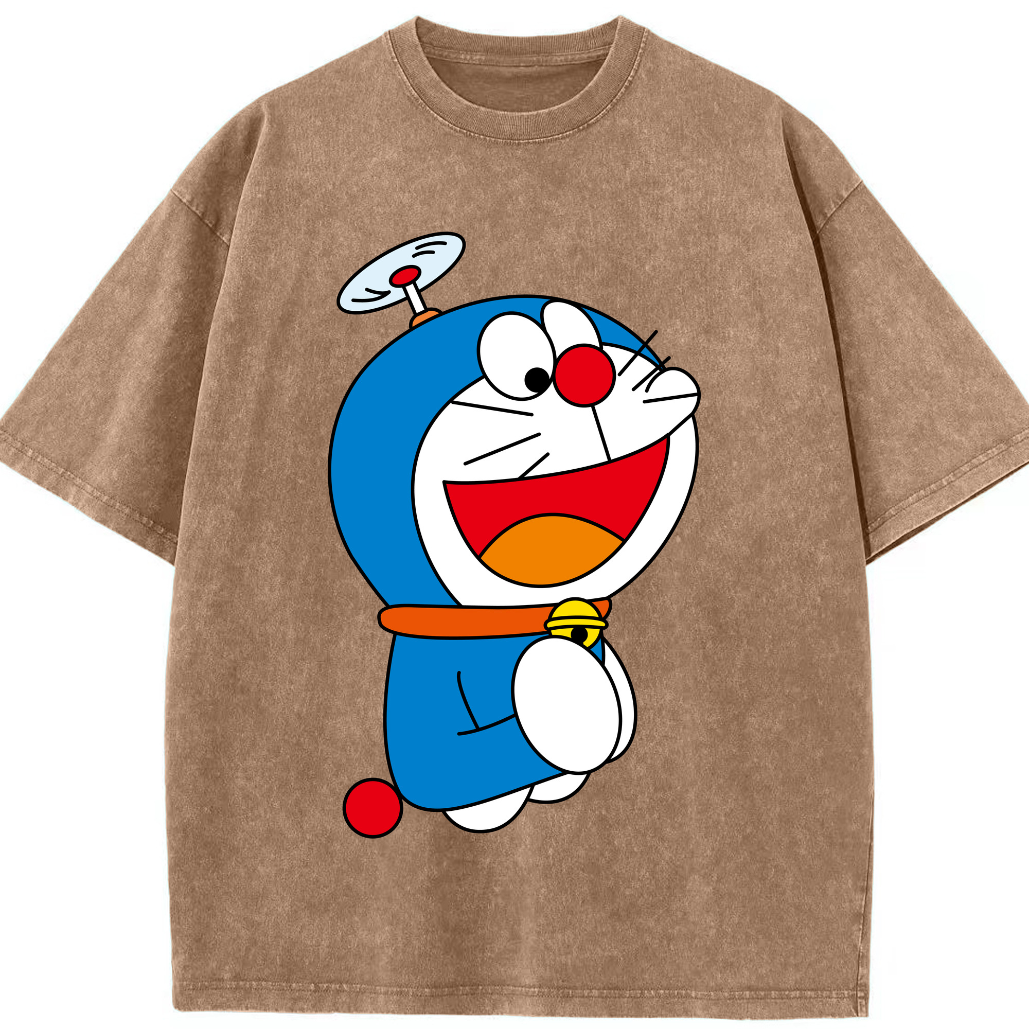 （画像用） ドラえもん Doraemon 綿100% ヴィンテージ風 半袖Tシャツ（フロントプリント）