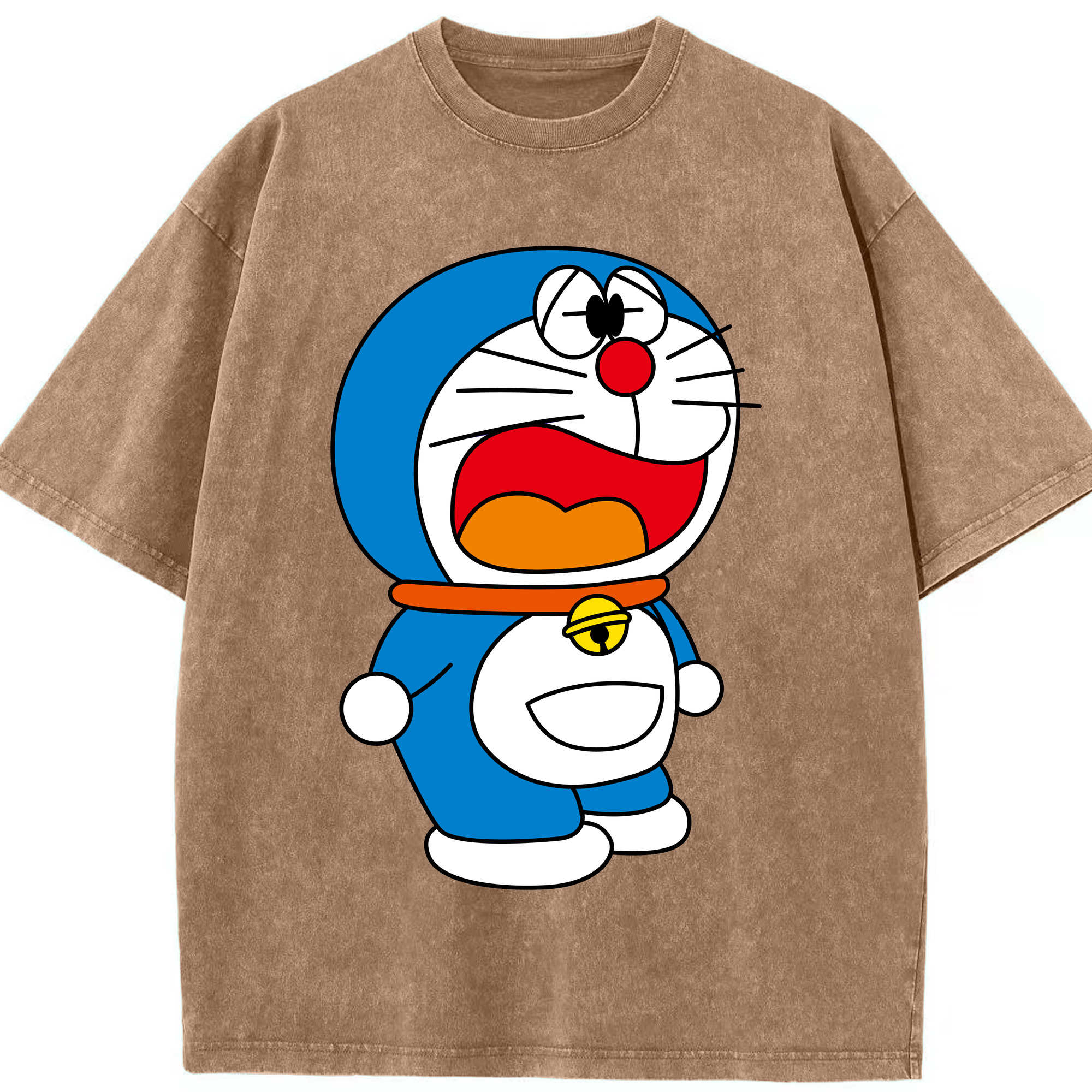 （画像用） ドラえもん Doraemon 綿100% ヴィンテージ風 半袖Tシャツ（フロントプリント）