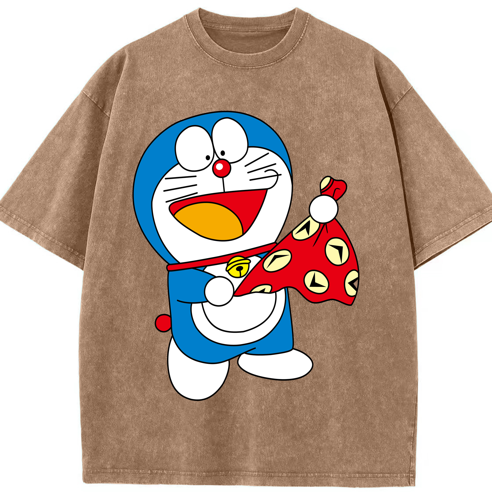 （画像用） ドラえもん Doraemon 綿100% ヴィンテージ風 半袖Tシャツ（フロントプリント）