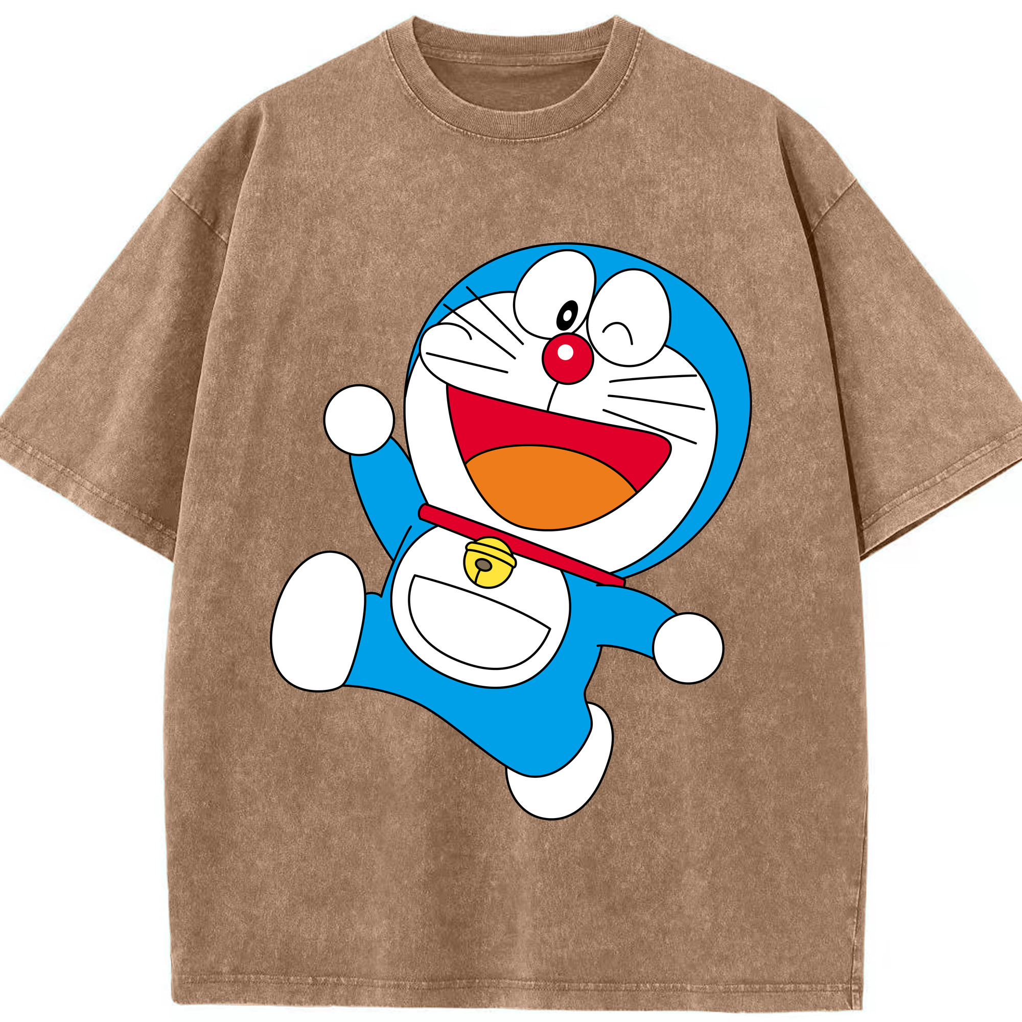 （画像用） ドラえもん Doraemon 綿100% ヴィンテージ風 半袖Tシャツ（フロントプリント）
