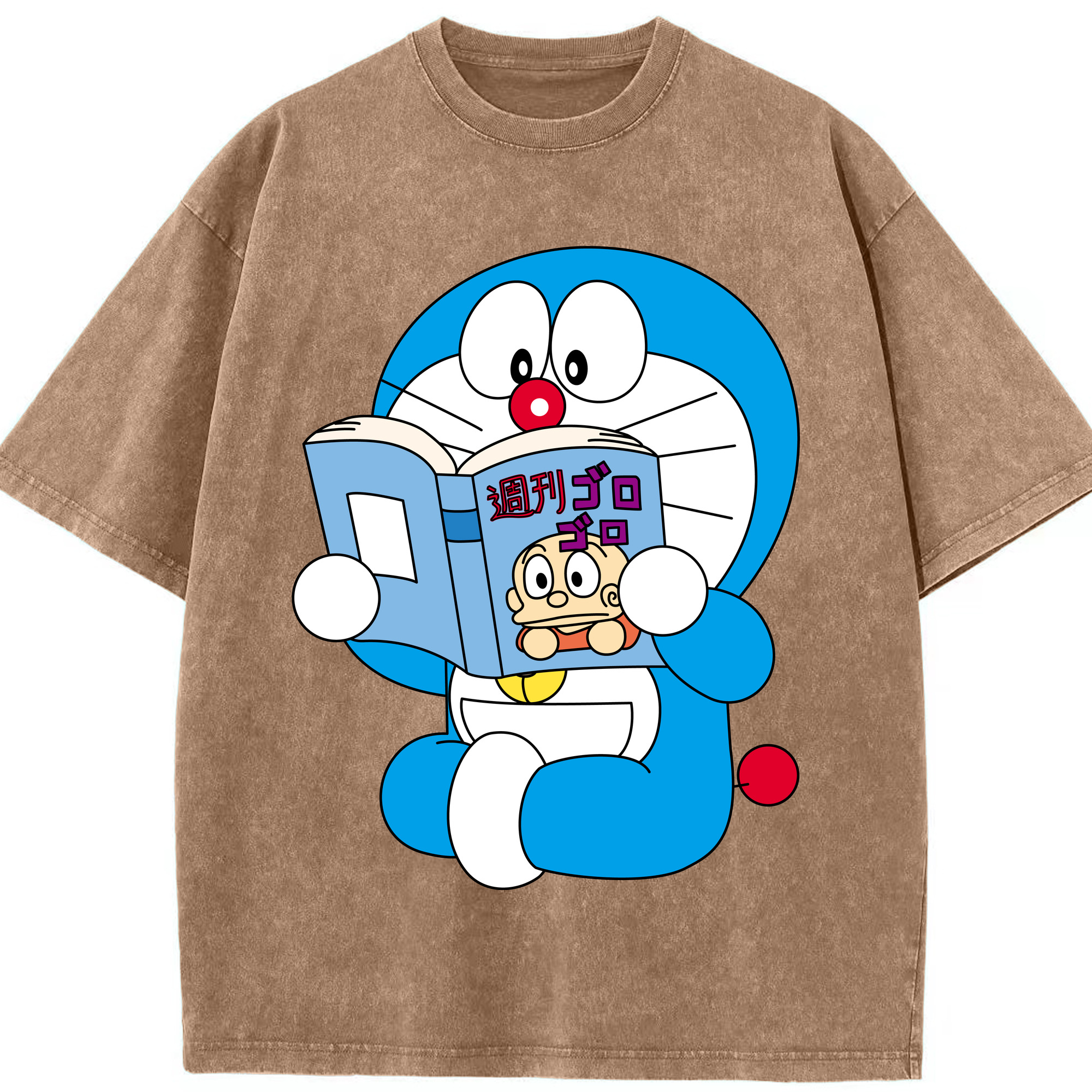 （画像用） ドラえもん Doraemon 綿100% ヴィンテージ風 半袖Tシャツ（フロントプリント）