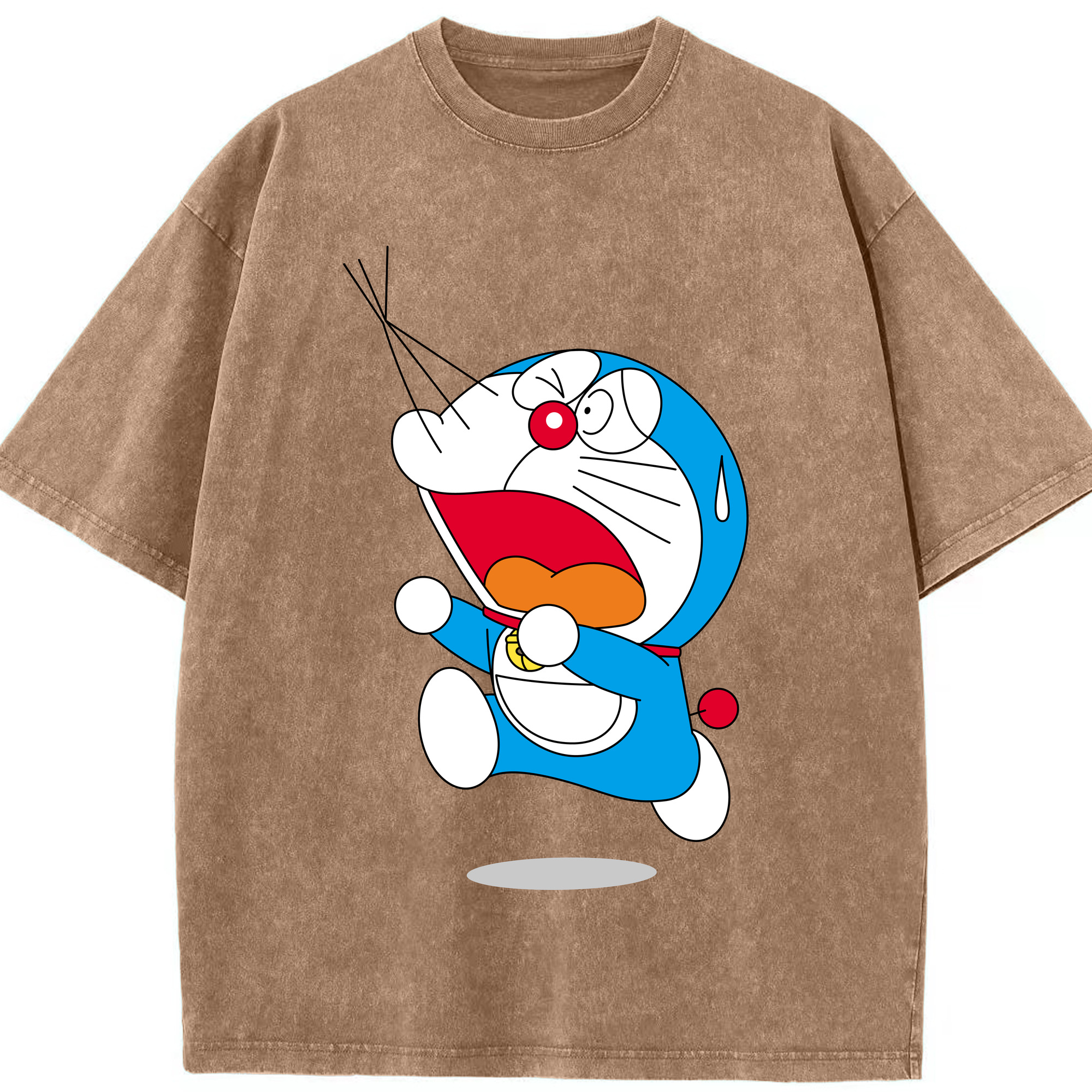 （画像用） ドラえもん Doraemon 綿100% ヴィンテージ風 半袖Tシャツ（フロントプリント）