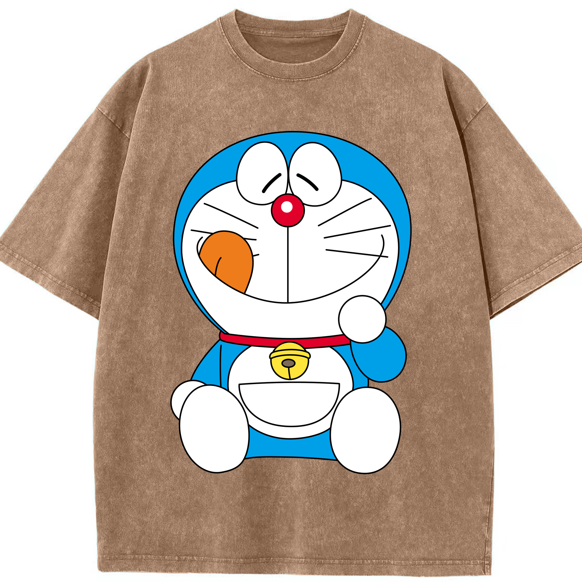 （画像用） ドラえもん Doraemon 綿100% ヴィンテージ風 半袖Tシャツ（フロントプリント）