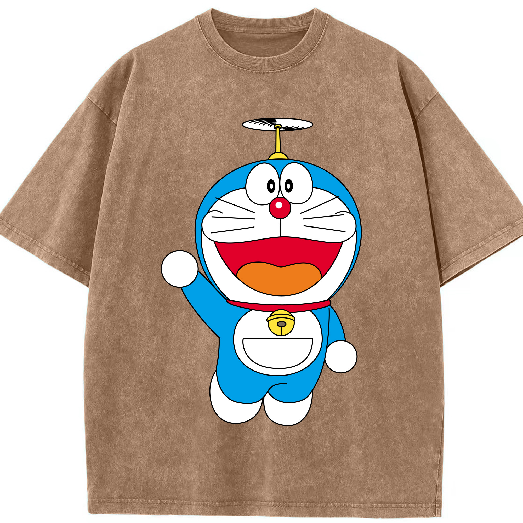 （画像用） ドラえもん Doraemon 綿100% ヴィンテージ風 半袖Tシャツ（フロントプリント）