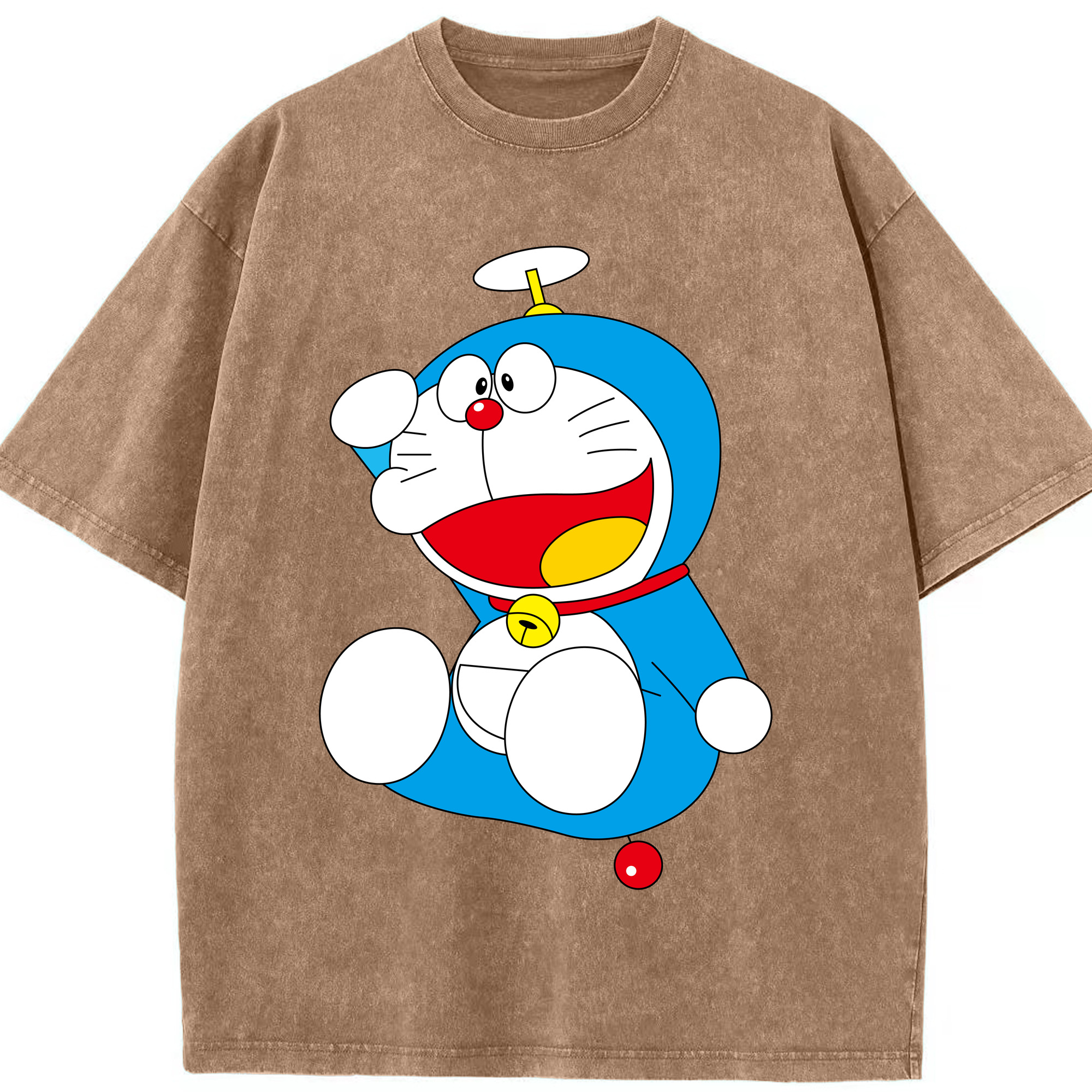 （画像用） ドラえもん Doraemon 綿100% ヴィンテージ風 半袖Tシャツ（フロントプリント）