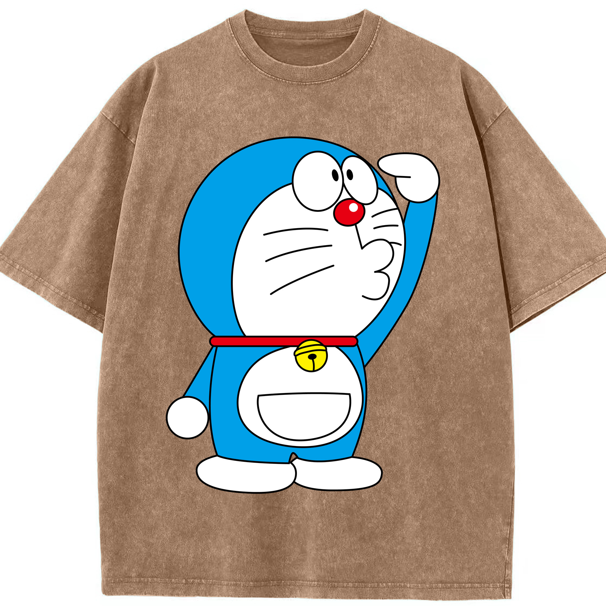 （画像用） ドラえもん Doraemon 綿100% ヴィンテージ風 半袖Tシャツ（フロントプリント）