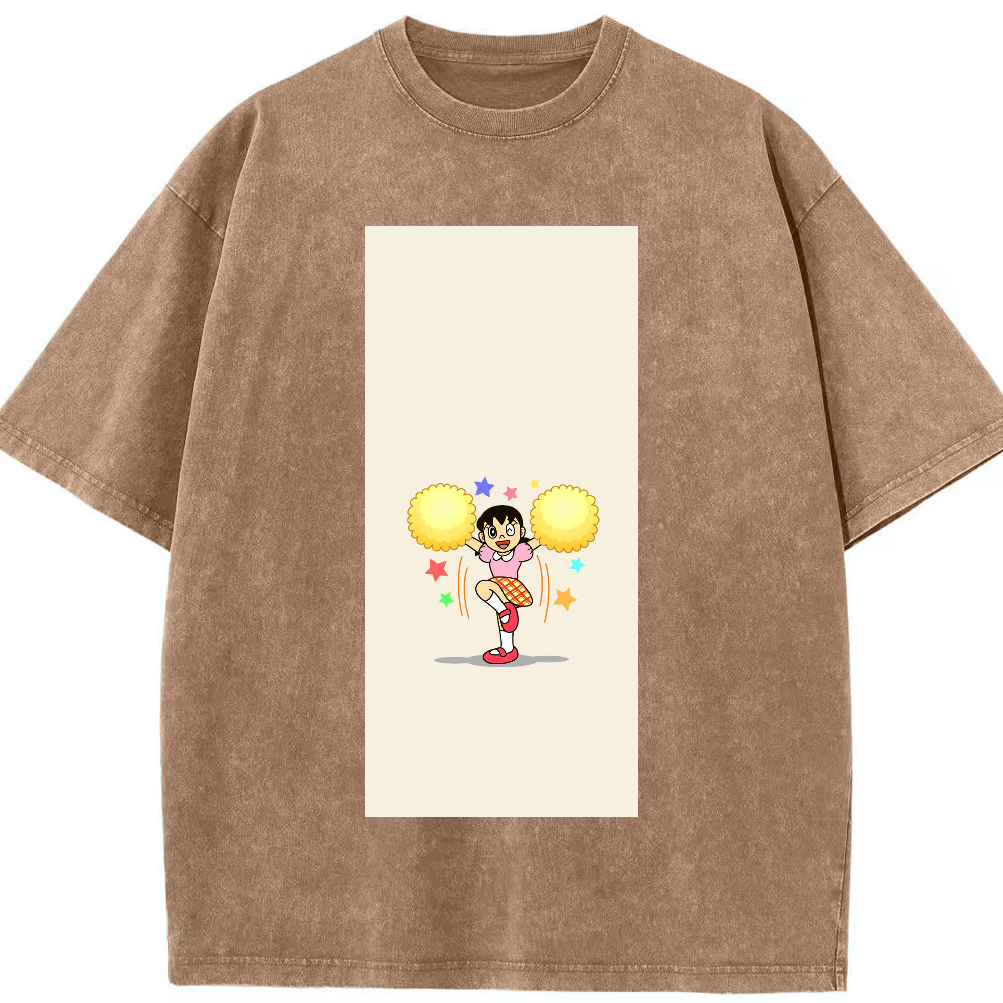 （画像用） ドラえもん みなもと しずか Doraemon Shizuka Minamoto 綿100% ヴィンテージ風 半袖Tシャツ（フロントプリント）