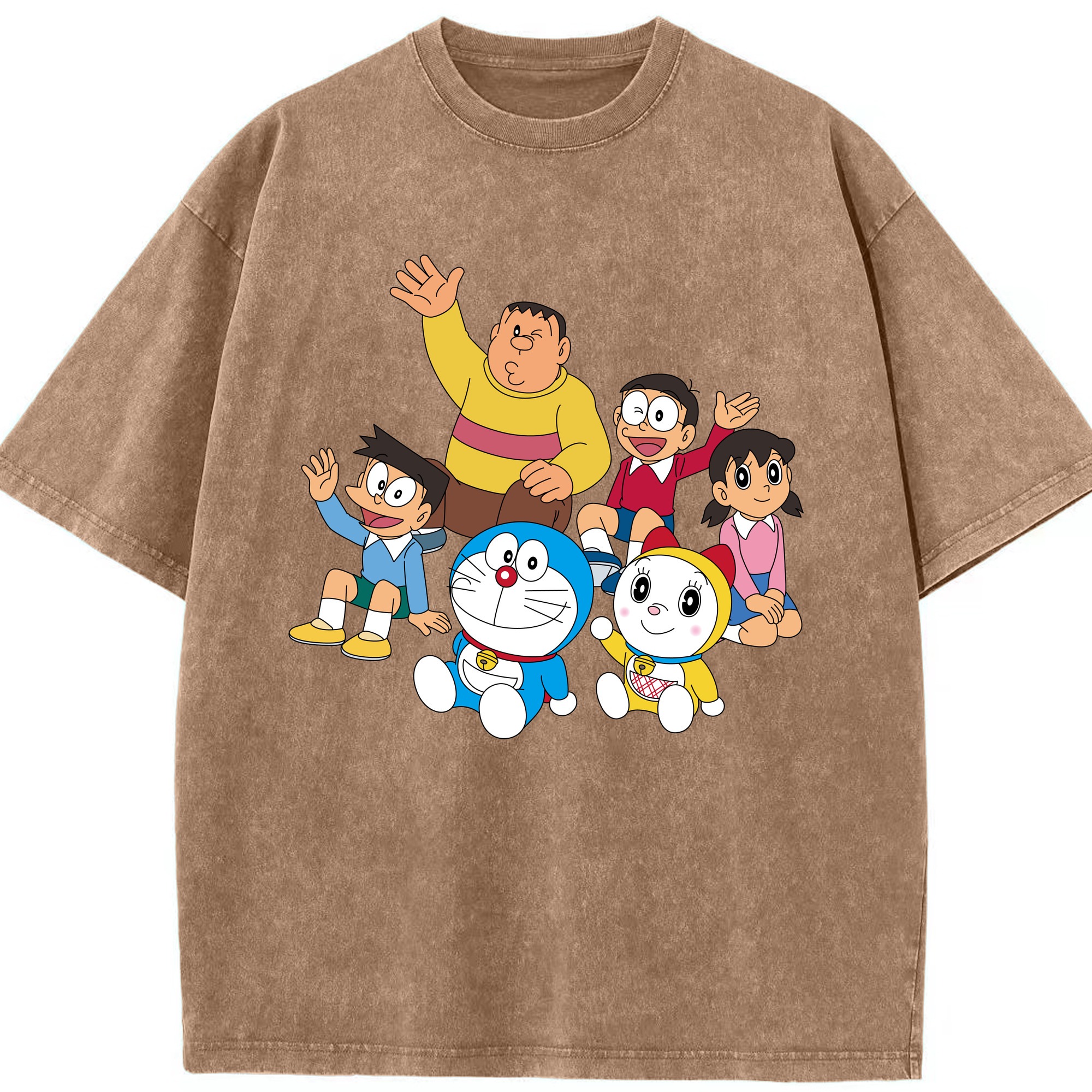 （画像用） ドラえもん 骨川 スネ夫 Doraemon Honekawa Suneo 綿100% ヴィンテージ風 半袖Tシャツ（フロントプリント）