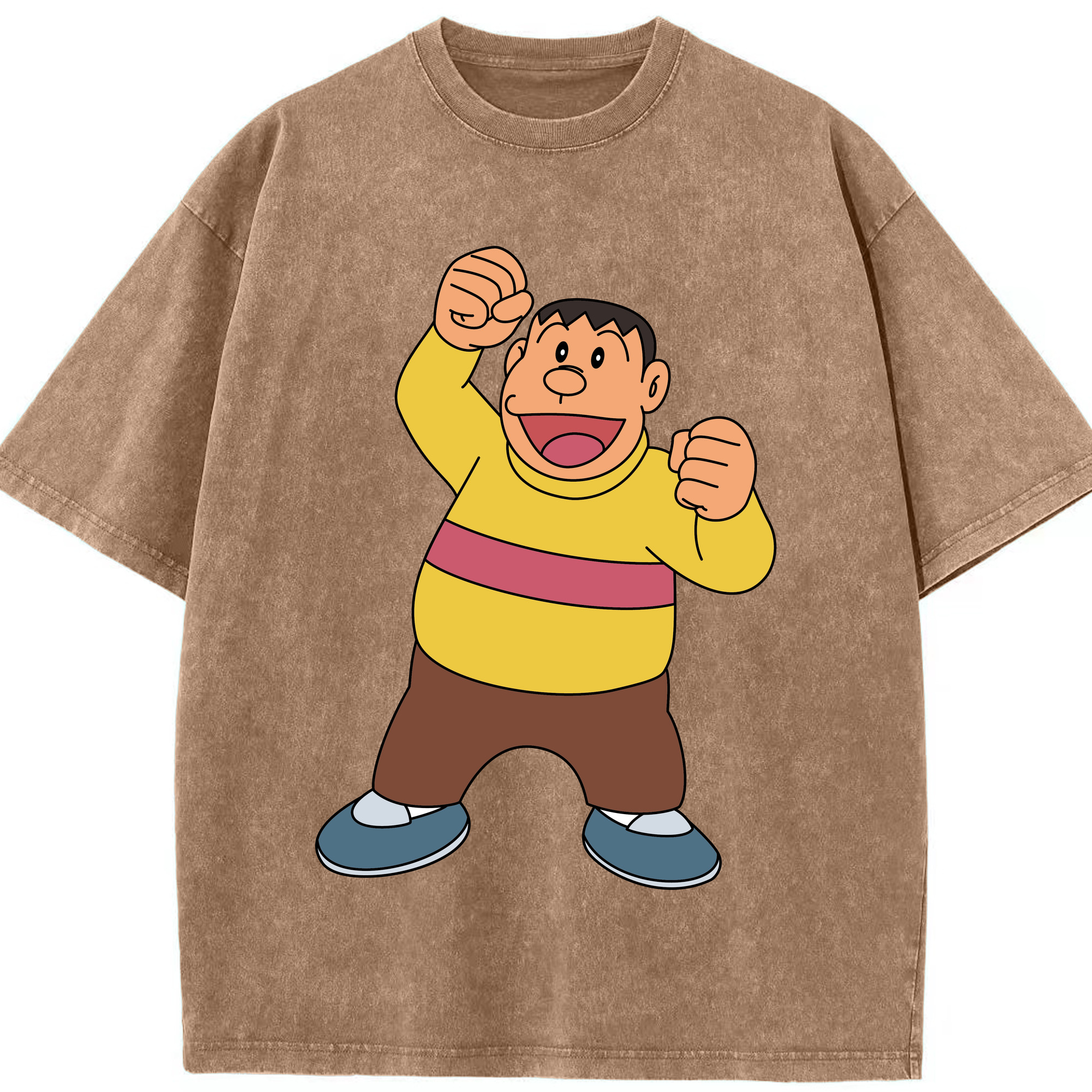 （画像用） ドラえもん 剛田武 Doraemon Gouta Takeshi 綿100% ヴィンテージ風 半袖Tシャツ（フロントプリント）
