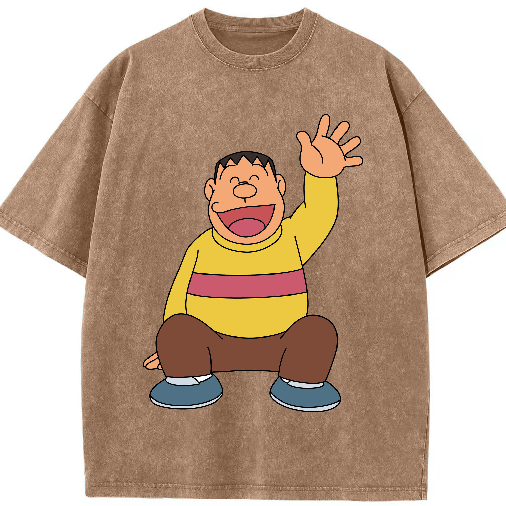 （画像用） ドラえもん 剛田武 Doraemon Gouta Takeshi 綿100% ヴィンテージ風 半袖Tシャツ（フロントプリント）