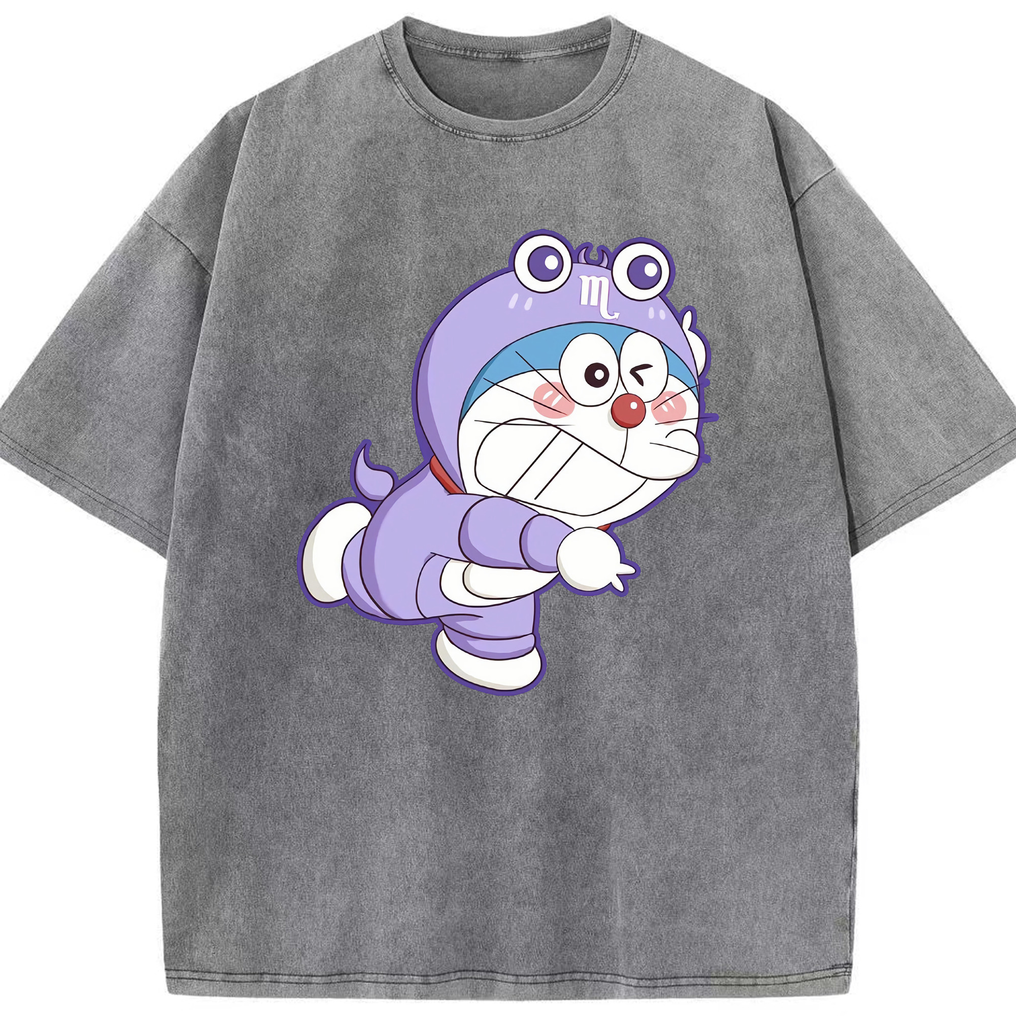 （画像用） ドラえもん Doraemon 綿100% ヴィンテージ風 半袖Tシャツ（フロントプリント）