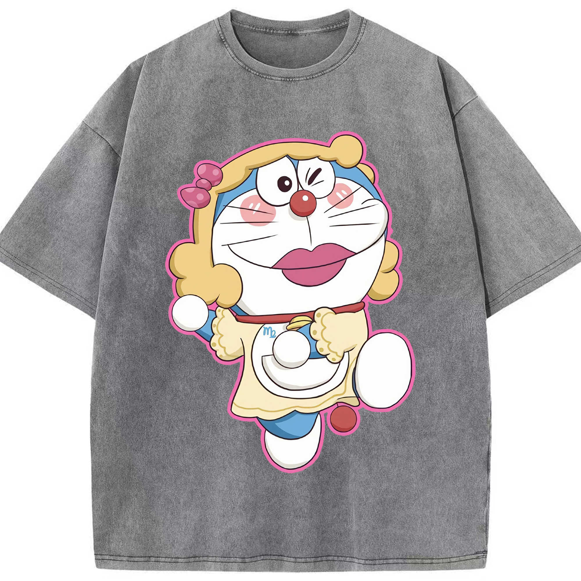 （画像用） ドラえもん Doraemon 綿100% ヴィンテージ風 半袖Tシャツ（フロントプリント）