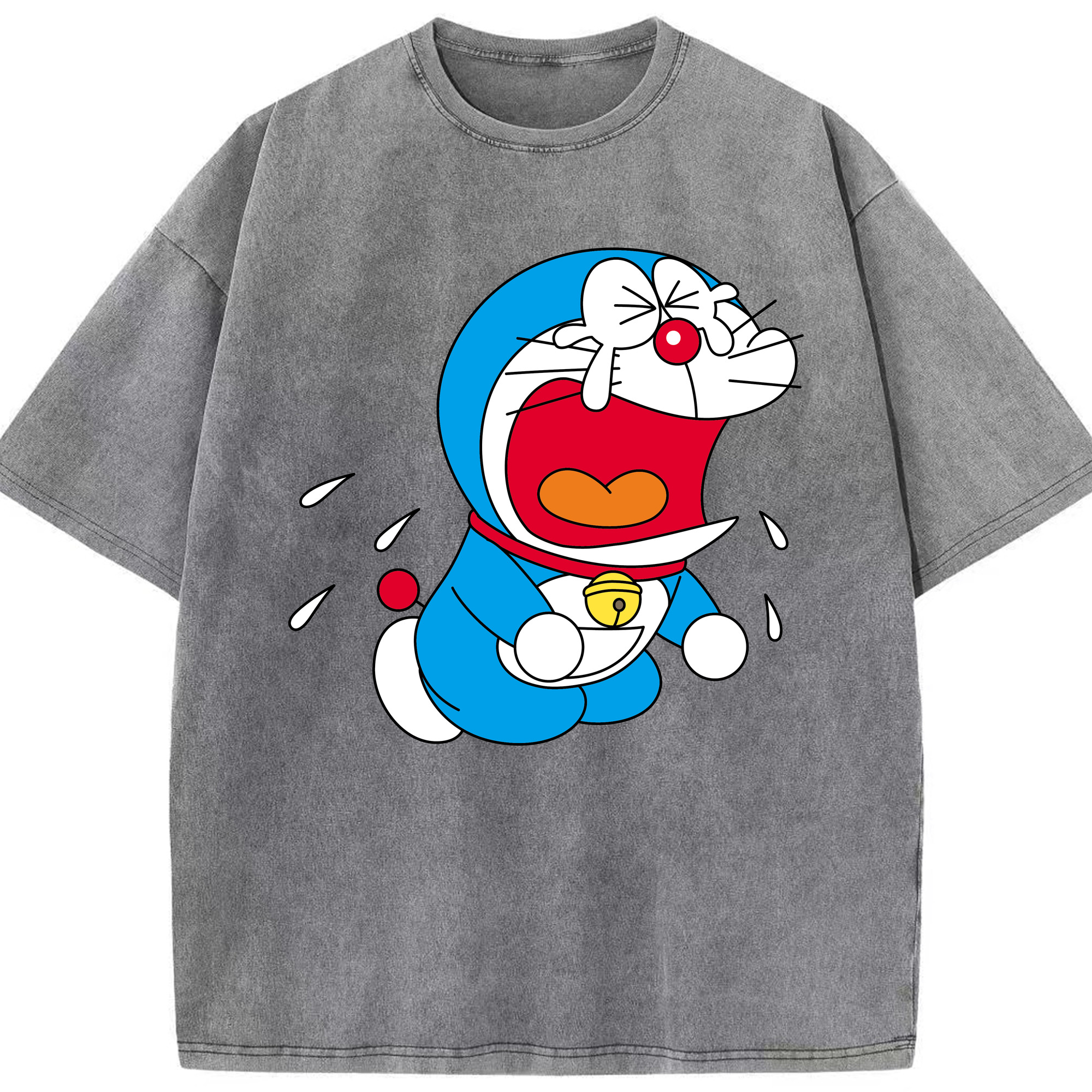 （画像用） ドラえもん Doraemon 綿100% ヴィンテージ風 半袖Tシャツ（フロントプリント）