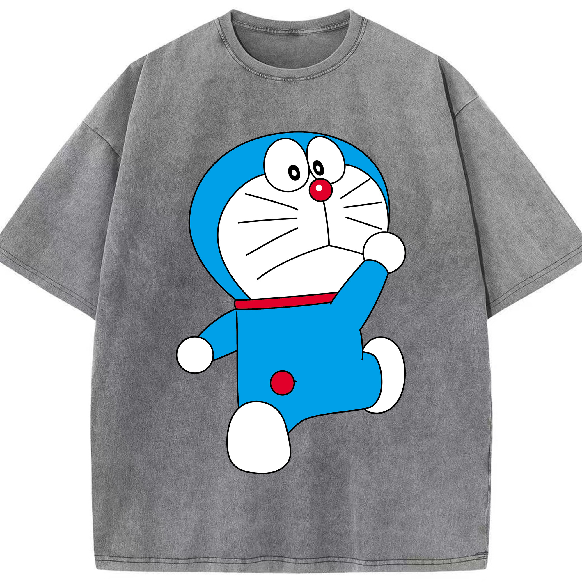 （画像用） ドラえもん Doraemon 綿100% ヴィンテージ風 半袖Tシャツ（フロントプリント）