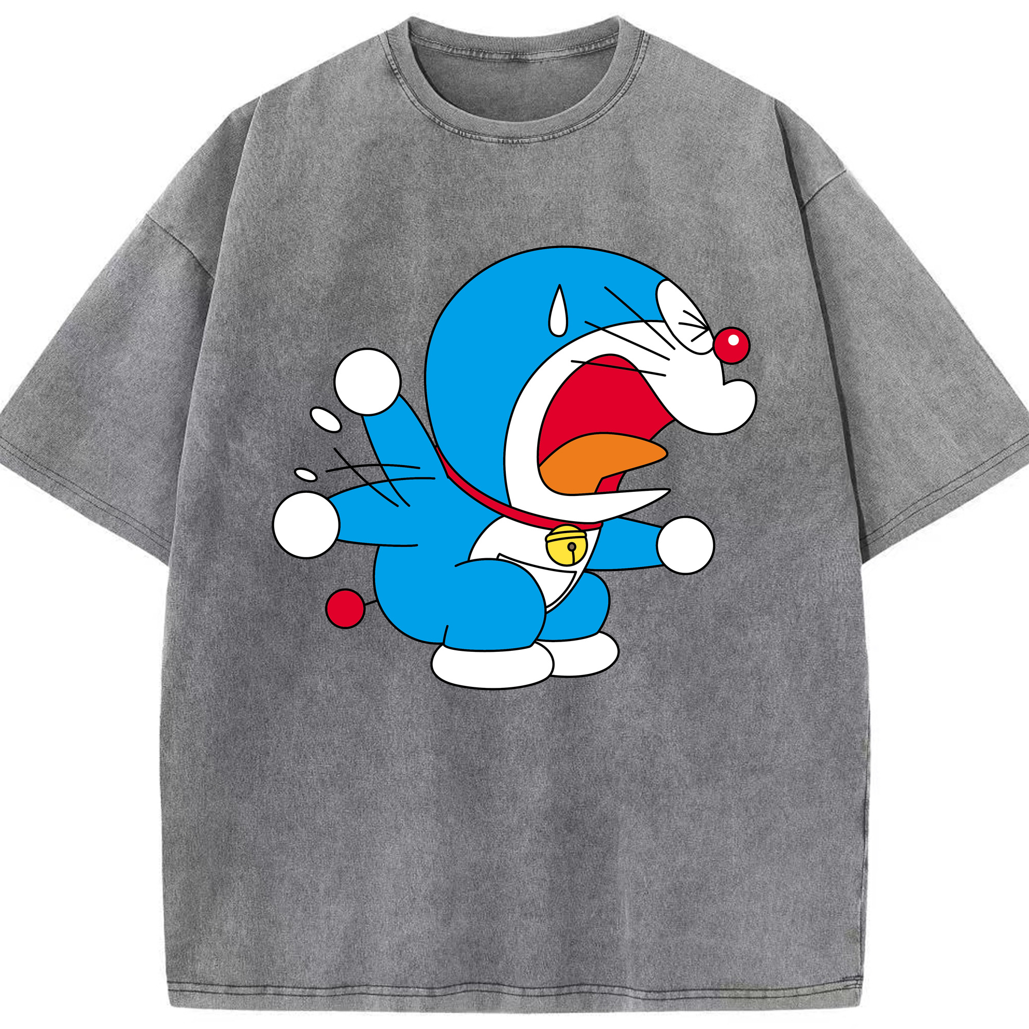（画像用） ドラえもん Doraemon 綿100% ヴィンテージ風 半袖Tシャツ（フロントプリント）