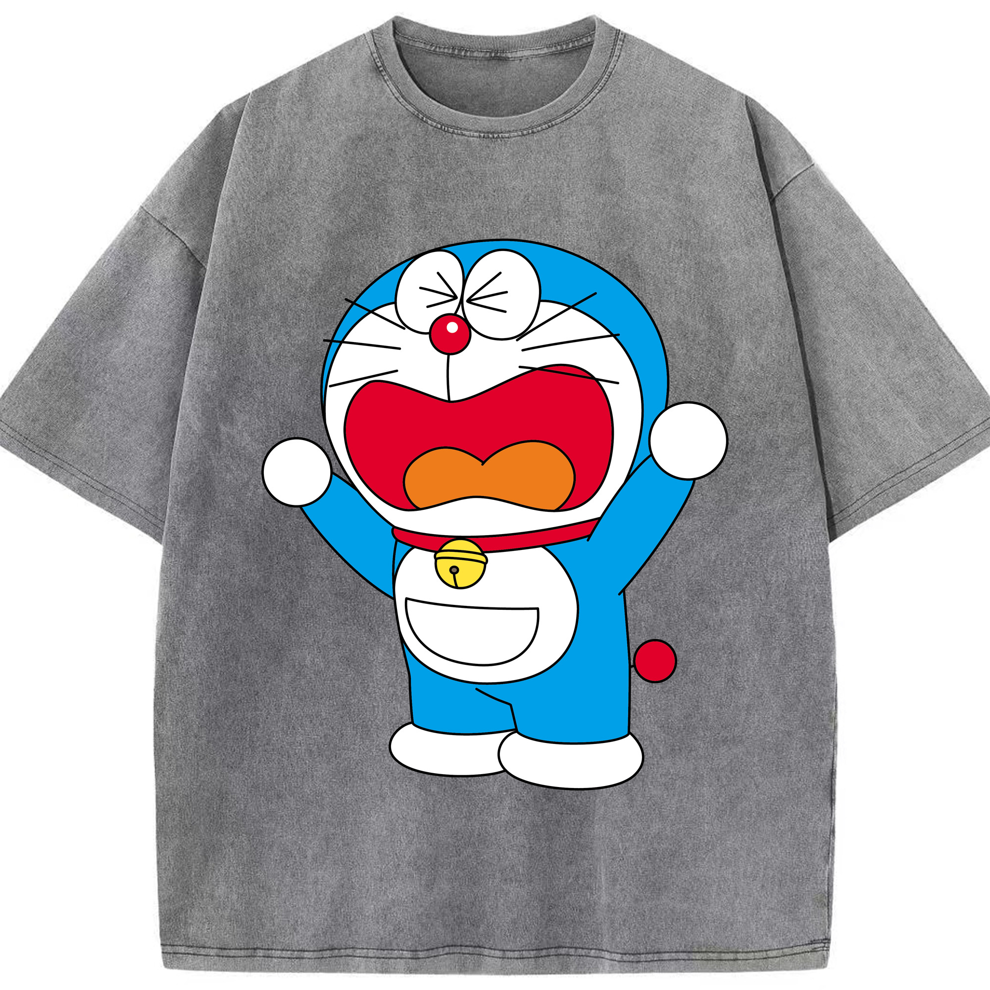 （画像用） ドラえもん Doraemon 綿100% ヴィンテージ風 半袖Tシャツ（フロントプリント）