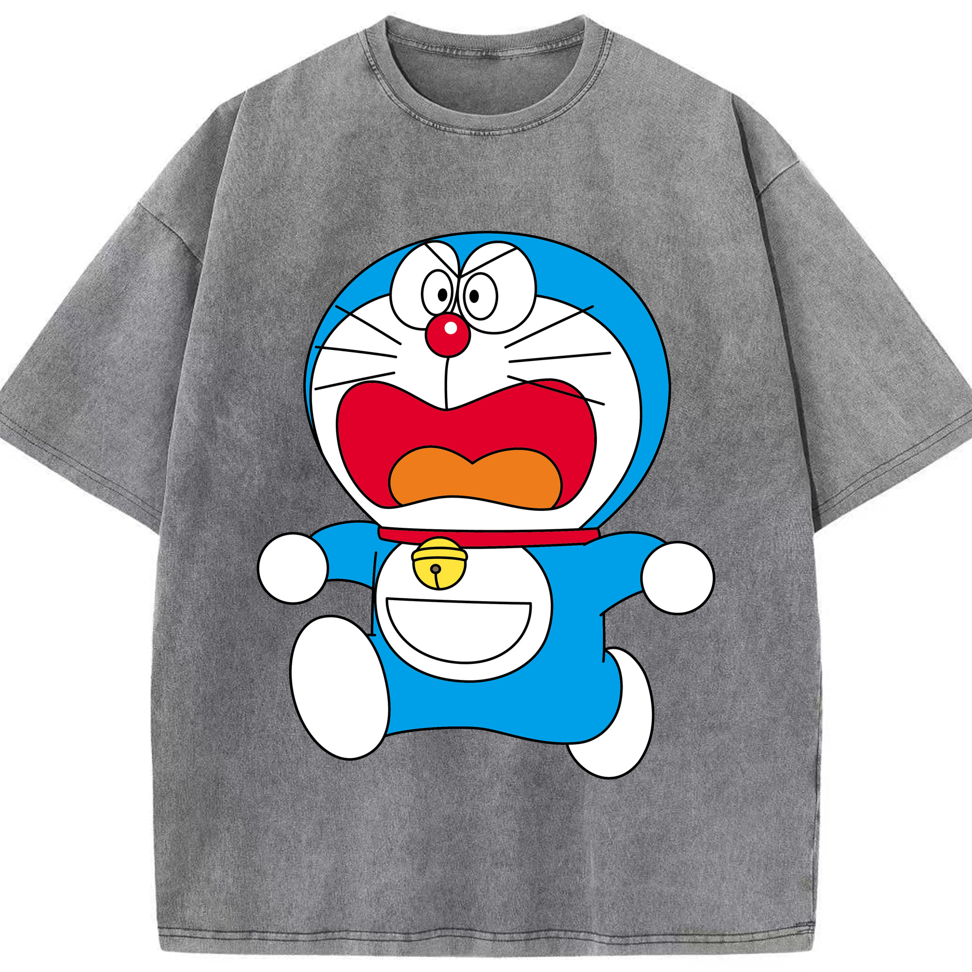 （画像用） ドラえもん Doraemon 綿100% ヴィンテージ風 半袖Tシャツ（フロントプリント）