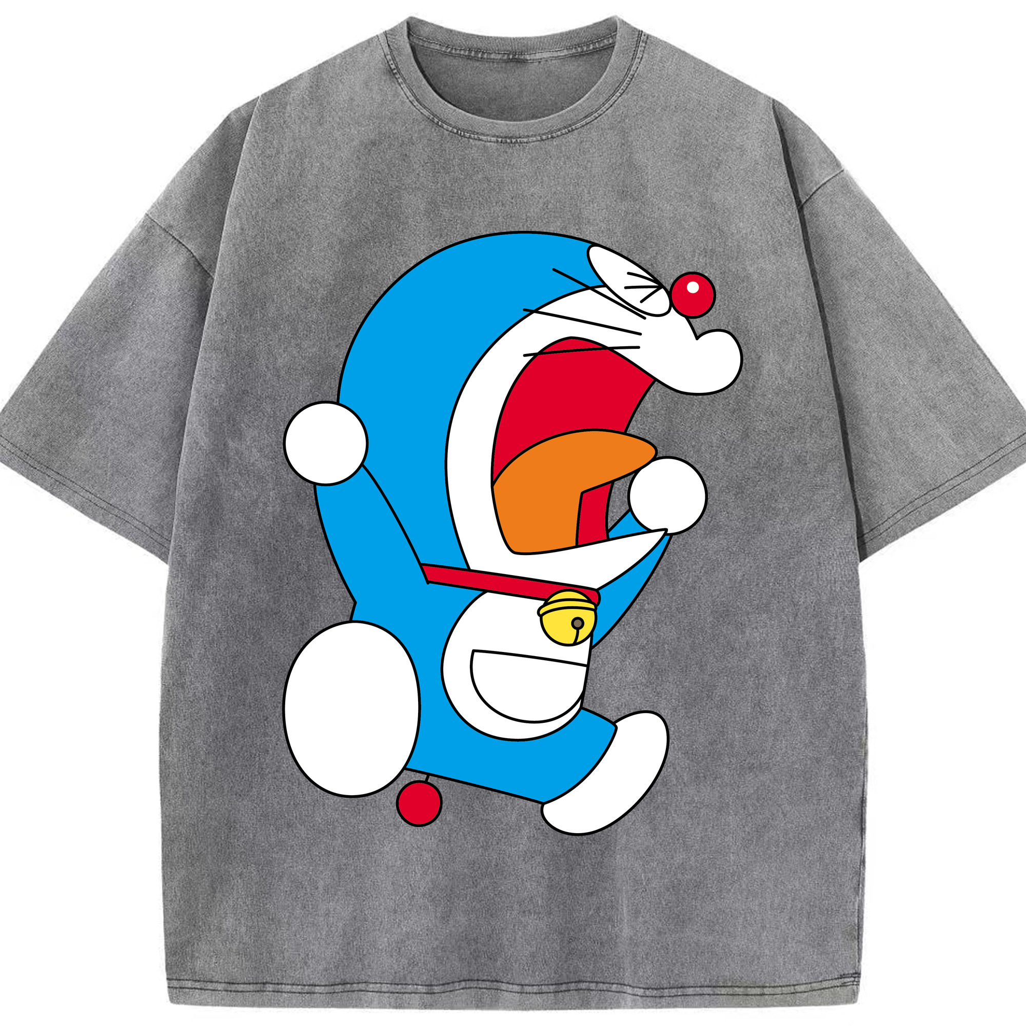 （画像用） ドラえもん Doraemon 綿100% ヴィンテージ風 半袖Tシャツ（フロントプリント）