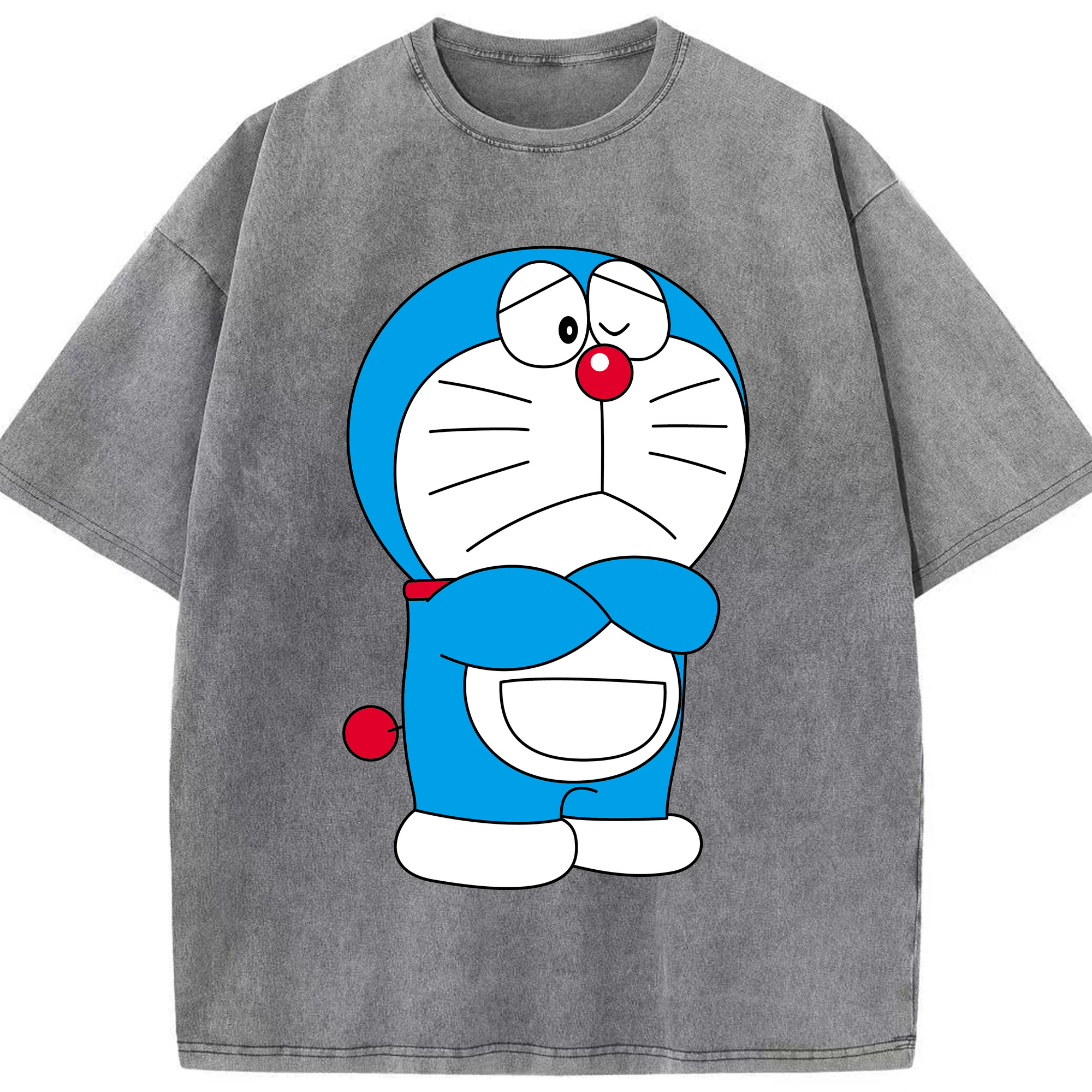 （画像用） ドラえもん Doraemon 綿100% ヴィンテージ風 半袖Tシャツ（フロントプリント）