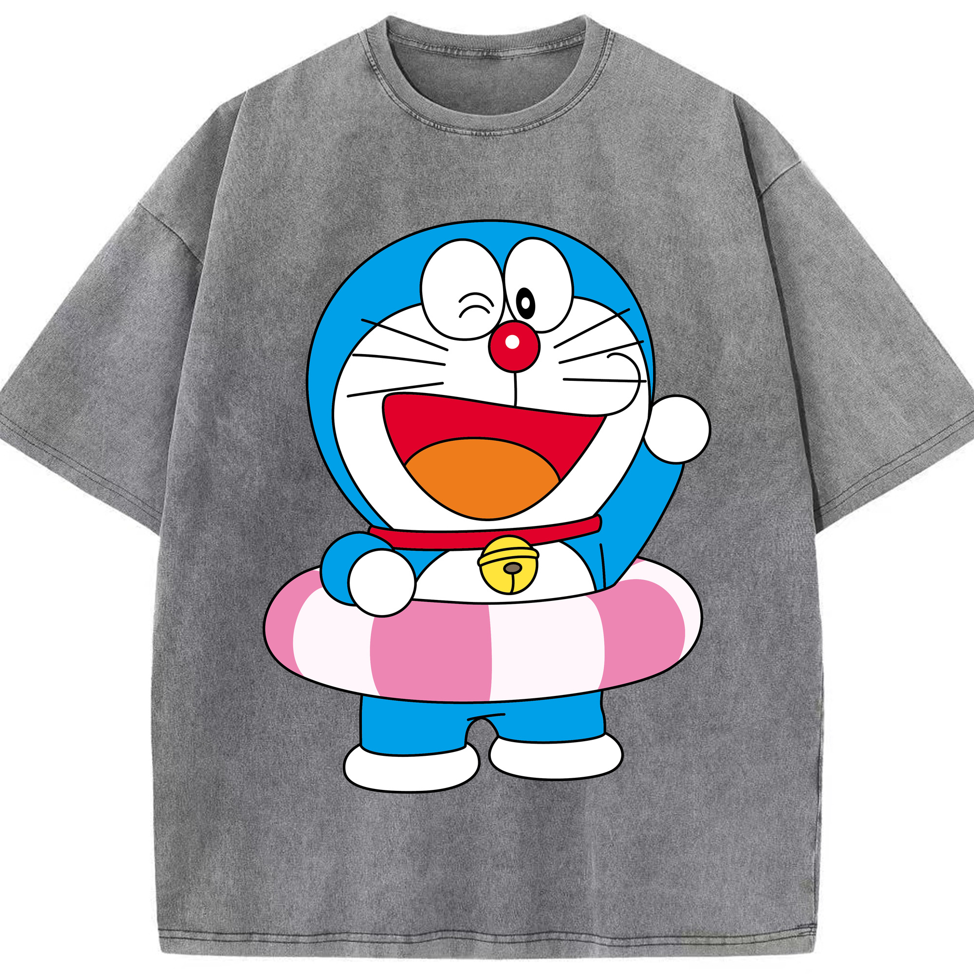 （画像用） ドラえもん Doraemon 綿100% ヴィンテージ風 半袖Tシャツ（フロントプリント）