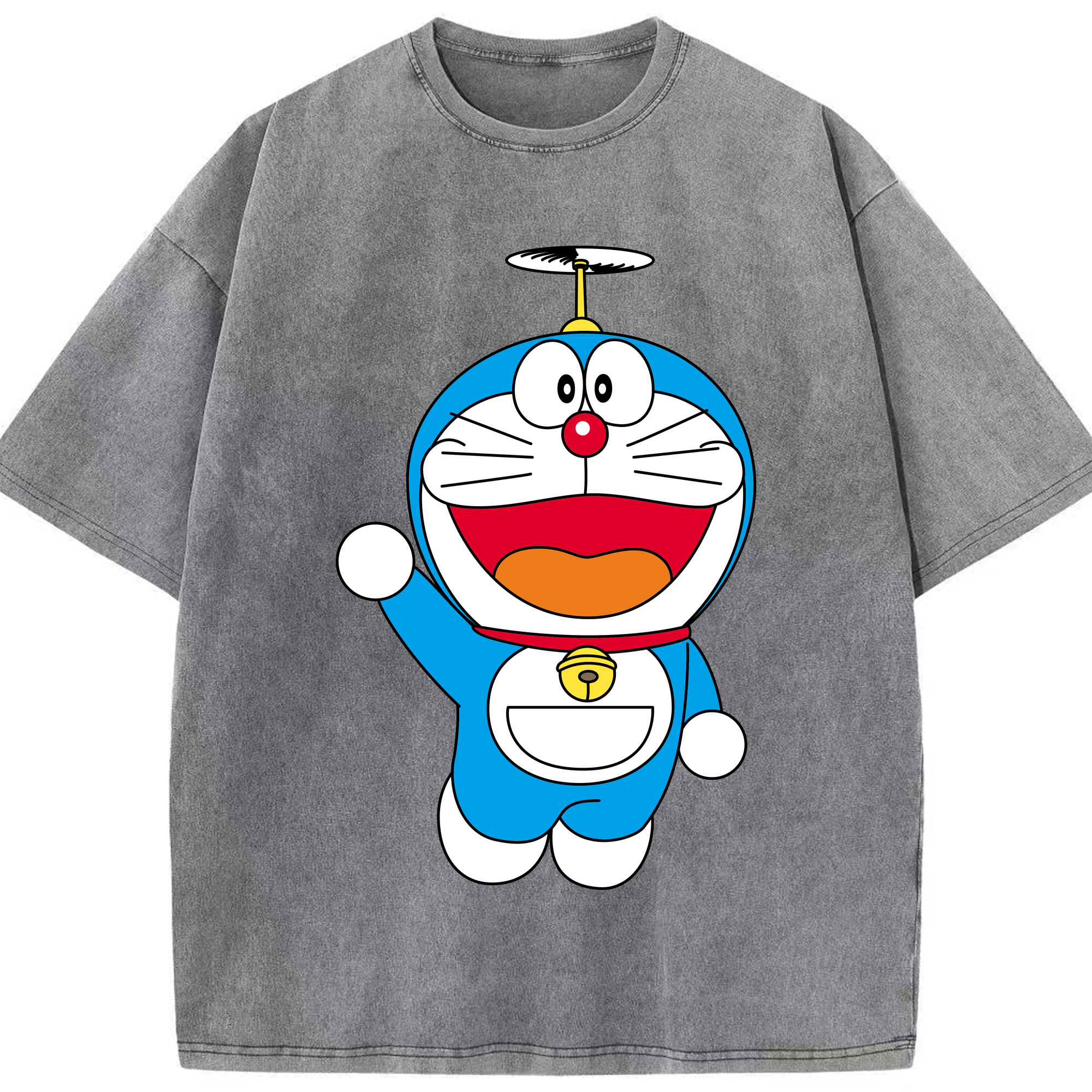 （画像用） ドラえもん Doraemon 綿100% ヴィンテージ風 半袖Tシャツ（フロントプリント）