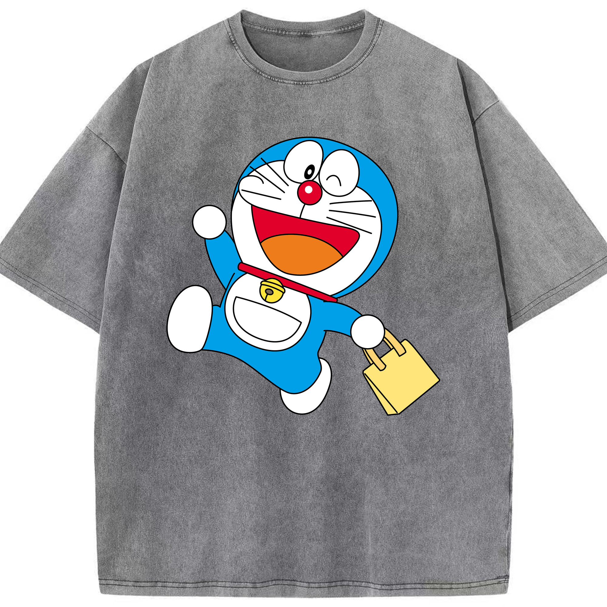 （画像用） ドラえもん Doraemon 綿100% ヴィンテージ風 半袖Tシャツ（フロントプリント）