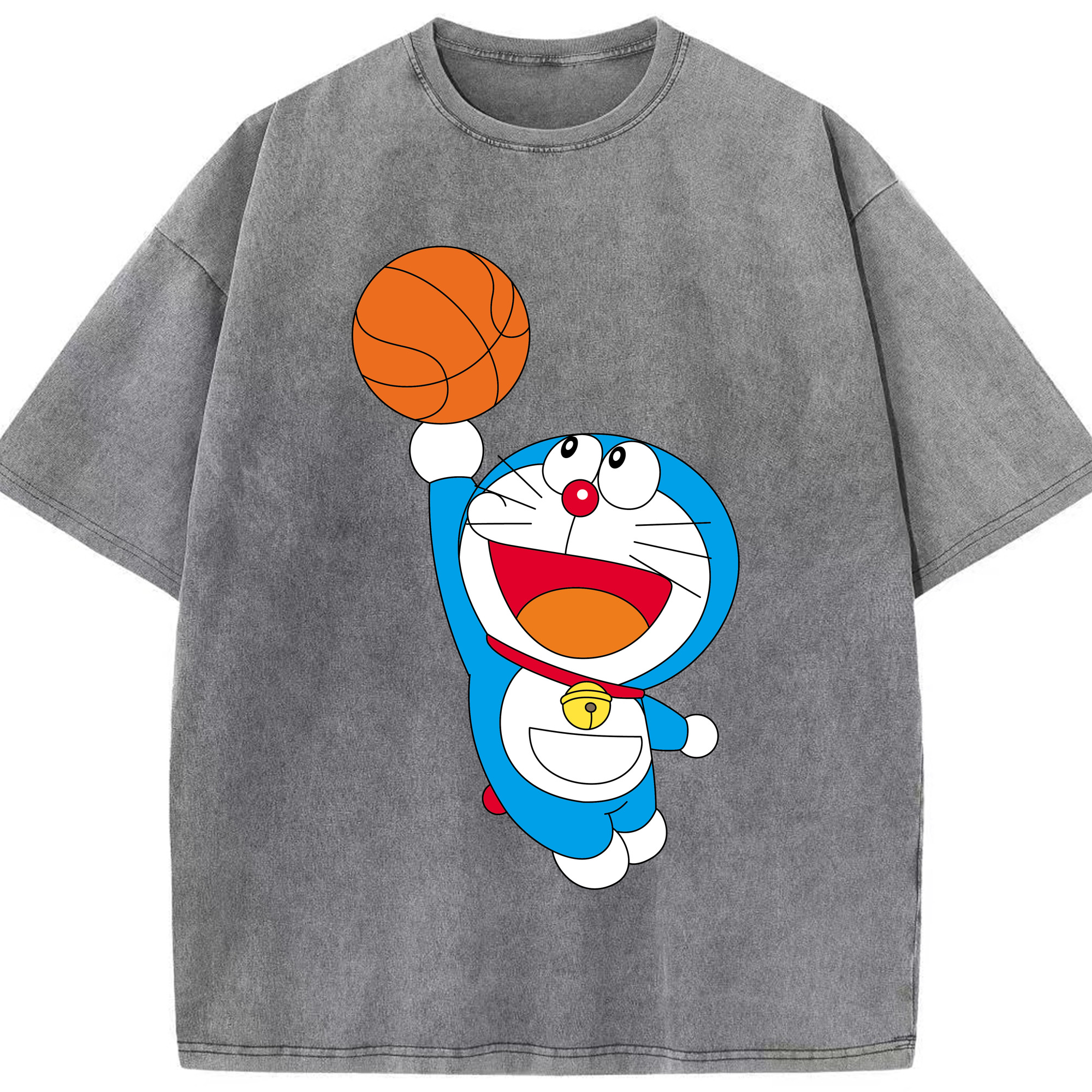 （画像用） ドラえもん Doraemon 綿100% ヴィンテージ風 半袖Tシャツ（フロントプリント）