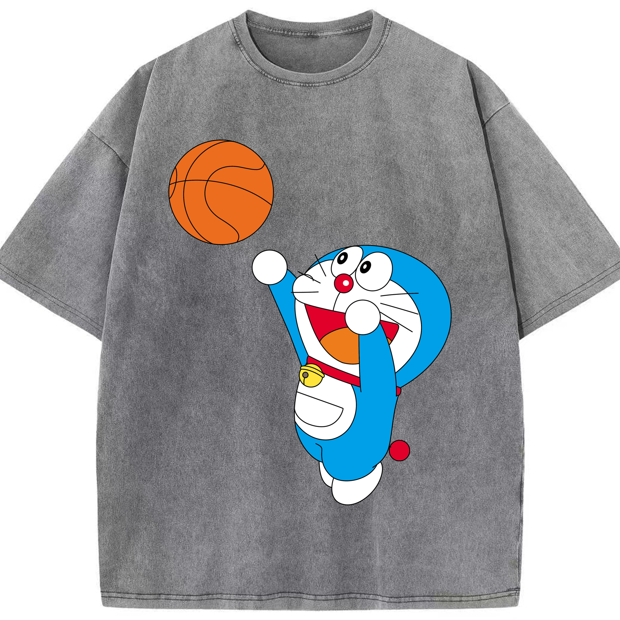 （画像用） ドラえもん Doraemon 綿100% ヴィンテージ風 半袖Tシャツ（フロントプリント）