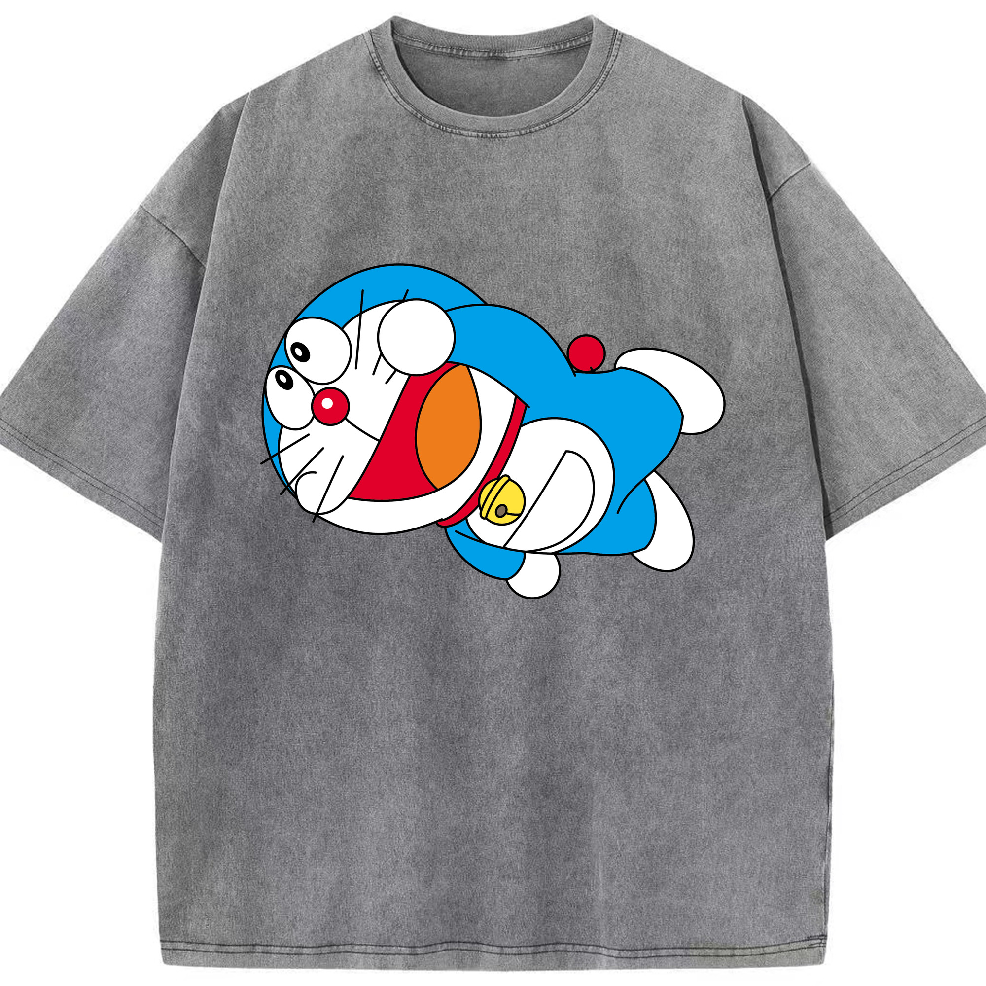 （画像用） ドラえもん Doraemon 綿100% ヴィンテージ風 半袖Tシャツ（フロントプリント）
