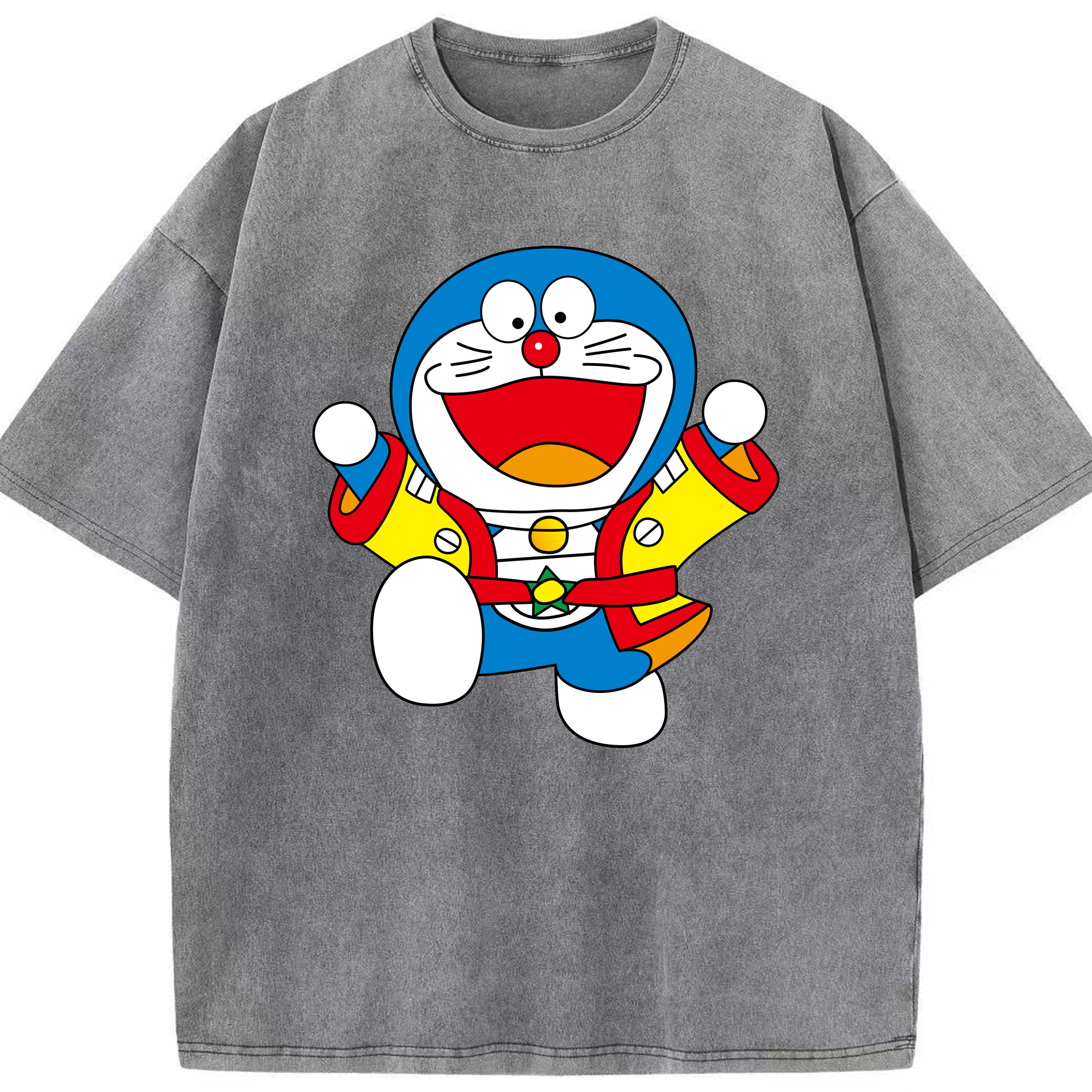 （画像用） ドラえもん Doraemon 綿100% ヴィンテージ風 半袖Tシャツ（フロントプリント）