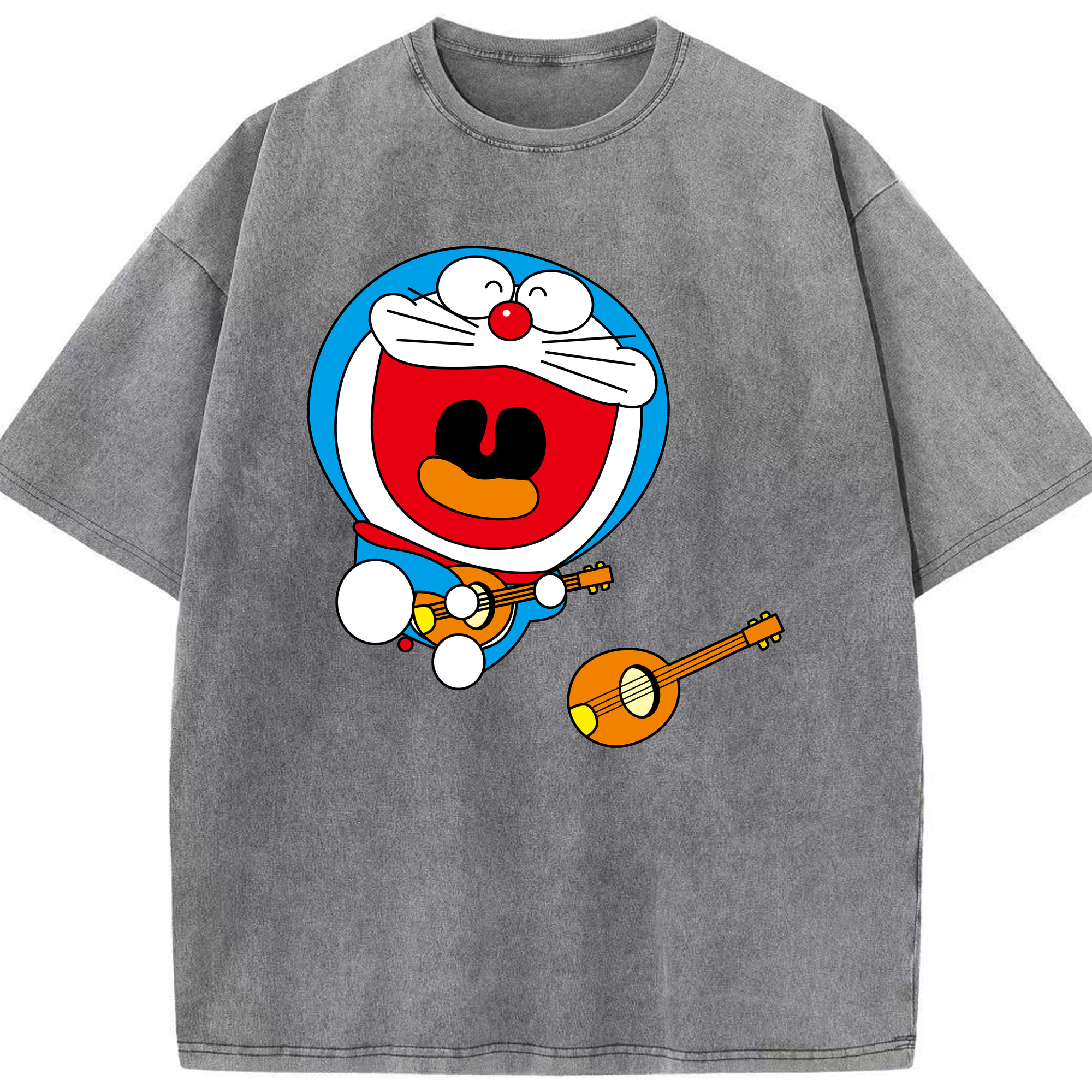 （画像用） ドラえもん Doraemon 綿100% ヴィンテージ風 半袖Tシャツ（フロントプリント）