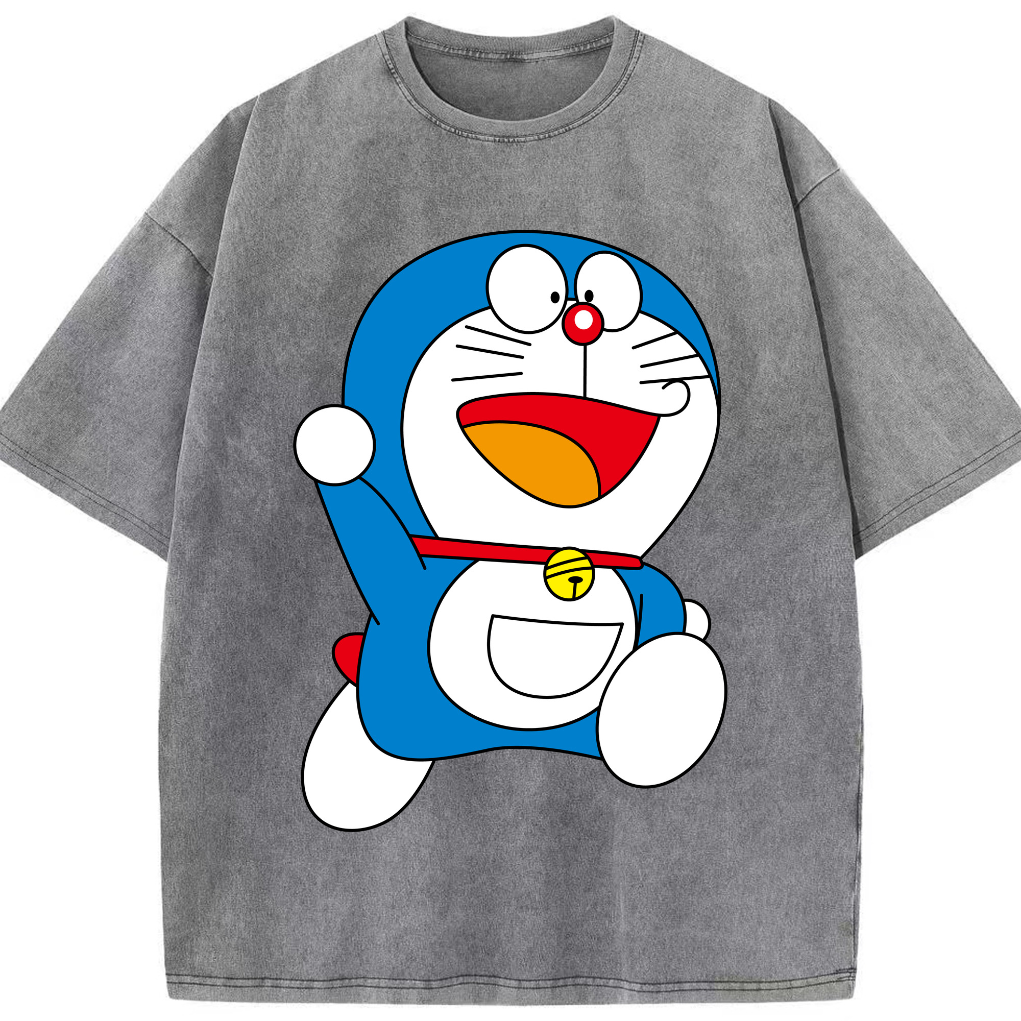 （画像用） ドラえもん Doraemon 綿100% ヴィンテージ風 半袖Tシャツ（フロントプリント）