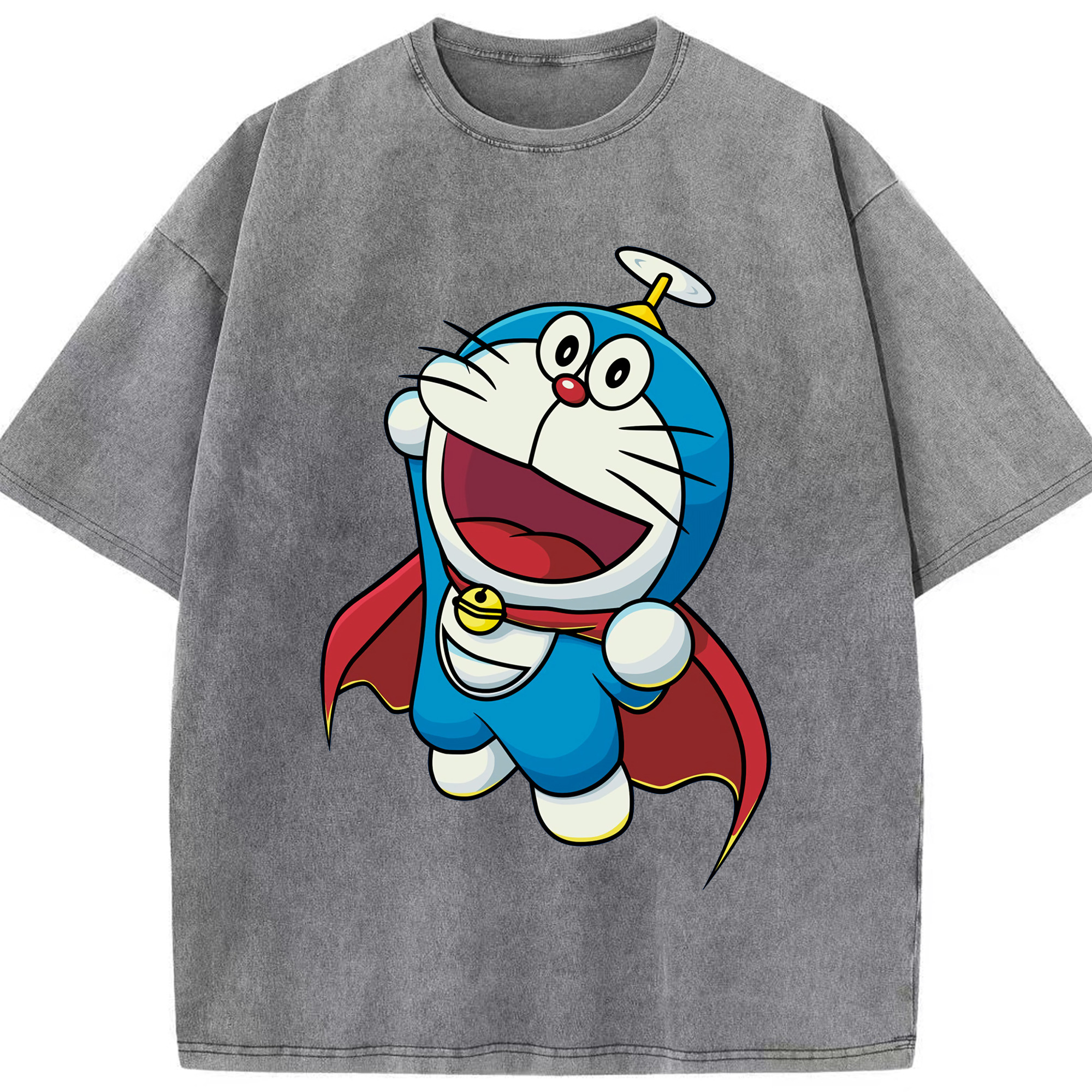 （画像用） ドラえもん Doraemon 綿100% ヴィンテージ風 半袖Tシャツ（フロントプリント）